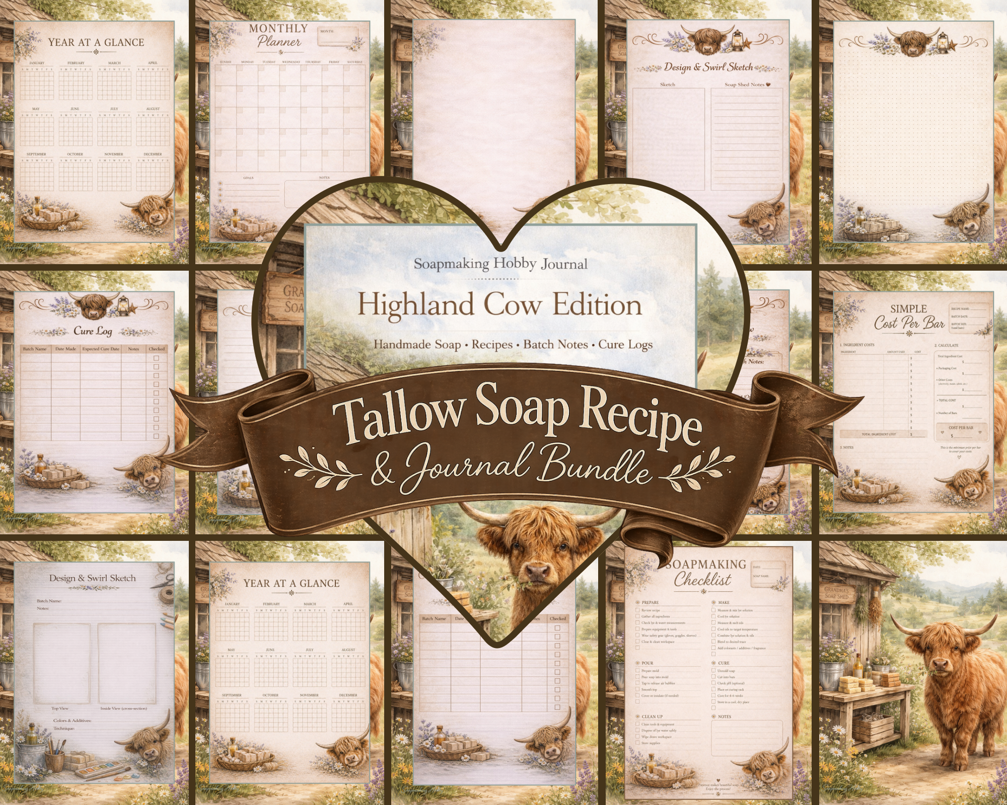 Highland Cow Soapmaking Journal 