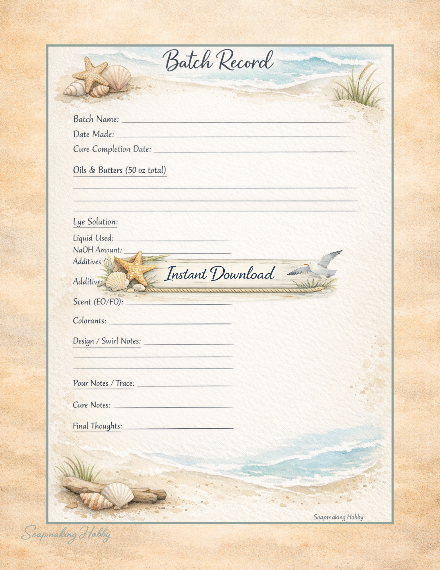 Beach Soapmaking Journal 