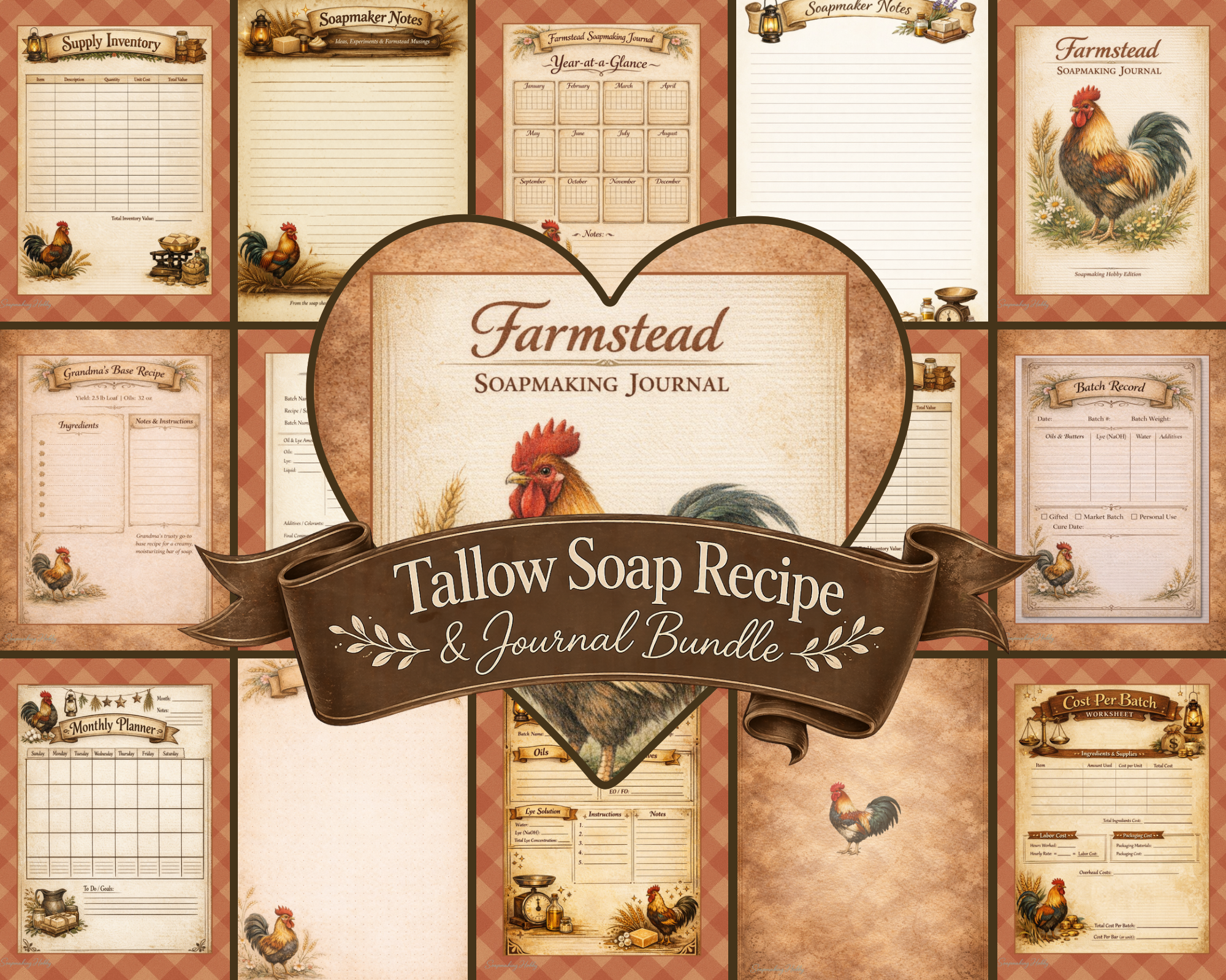 Farmstead Soap-maker Journal Pages