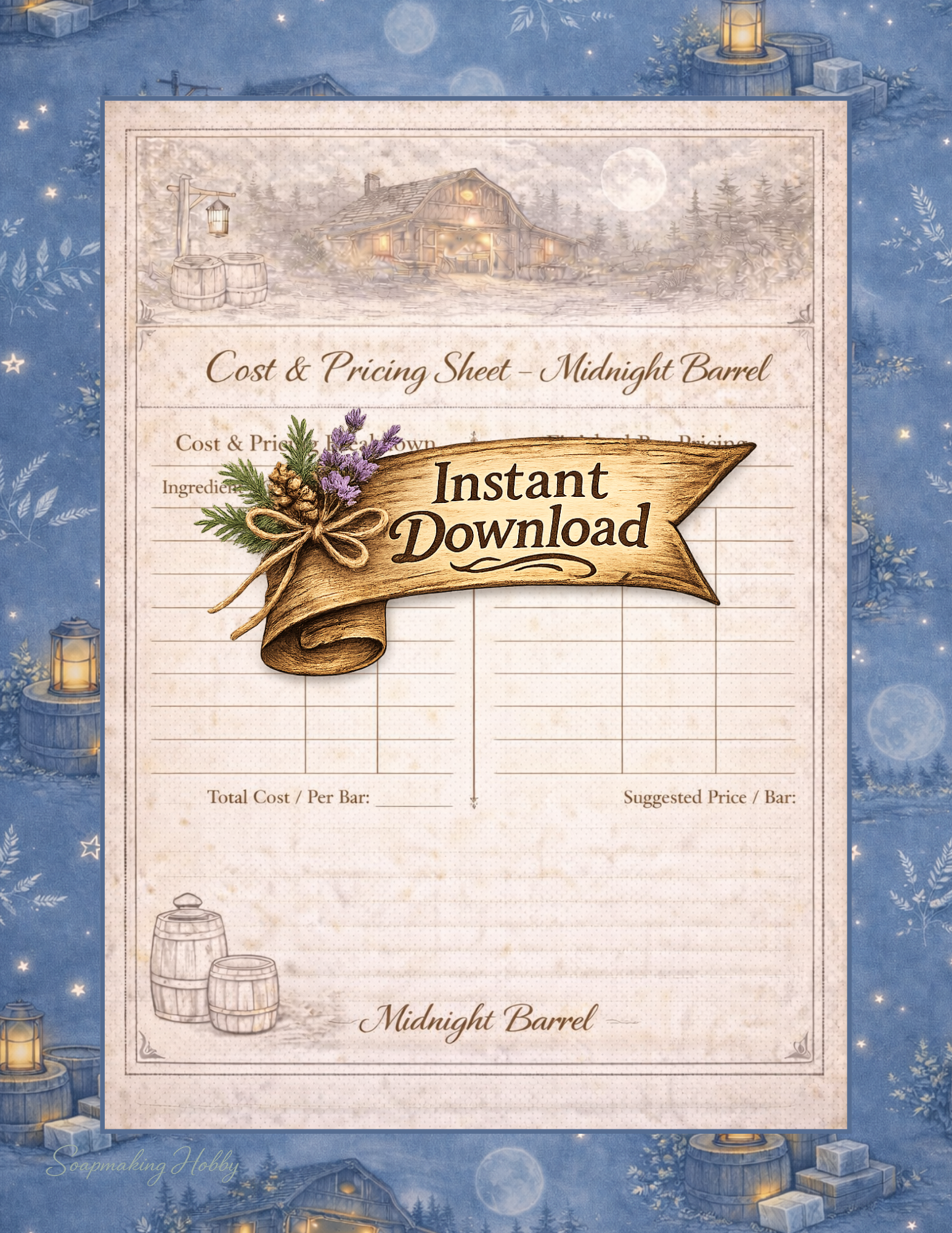 Midnight Barrel Soap Journal 