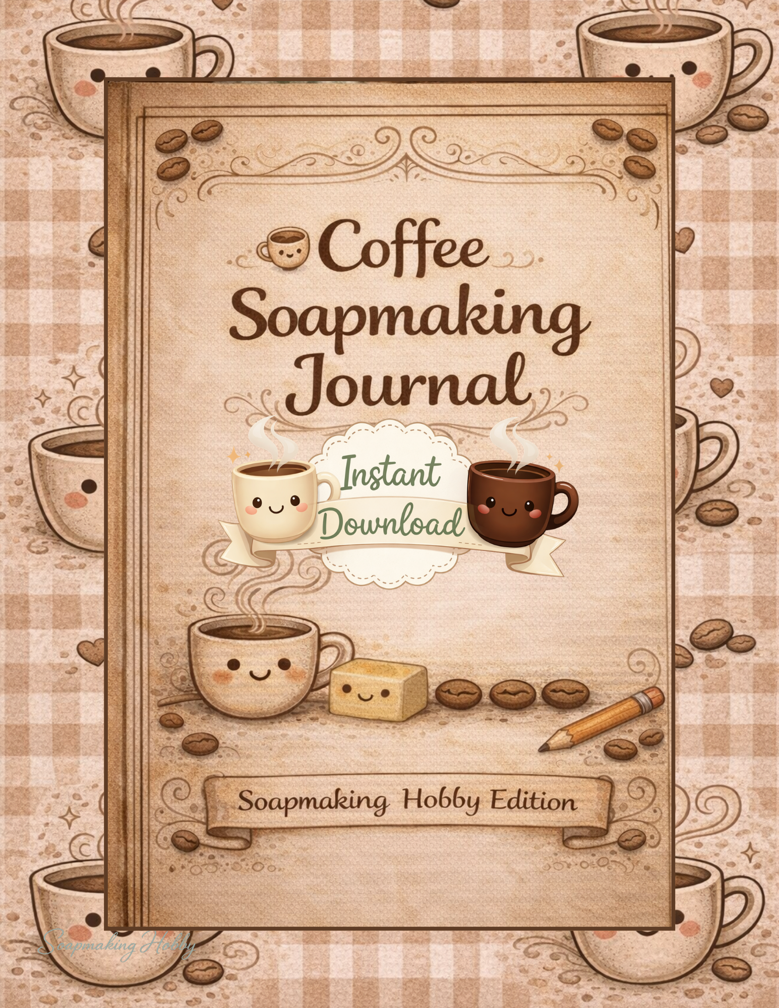 Coffee Soapmaking Journal Printable Bundle | Soap Batch Log, Recipe Planner, Soap Business Tracker, Handmade Soap Organizer PDF