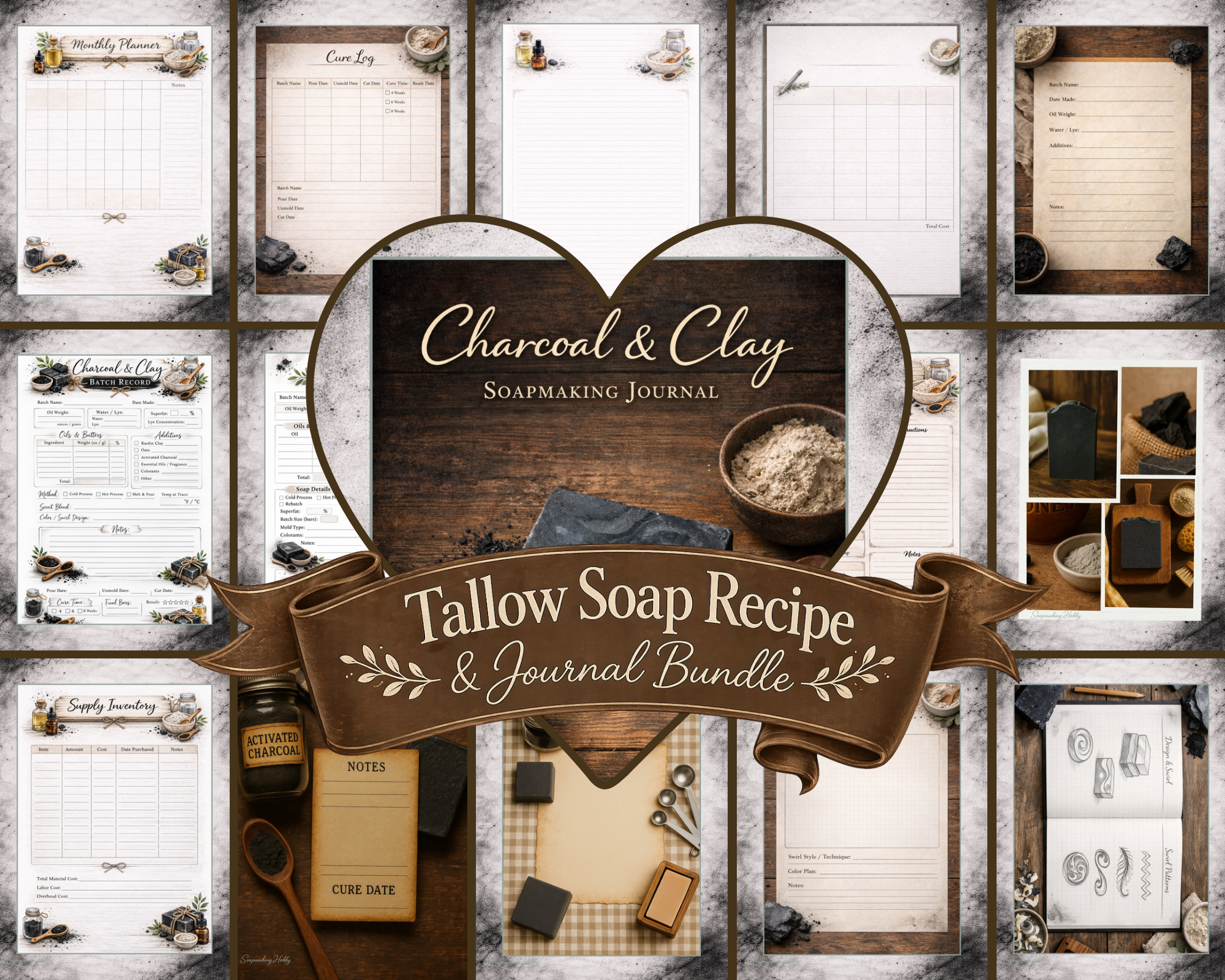Charcoal & Clay Soapmaking Journal