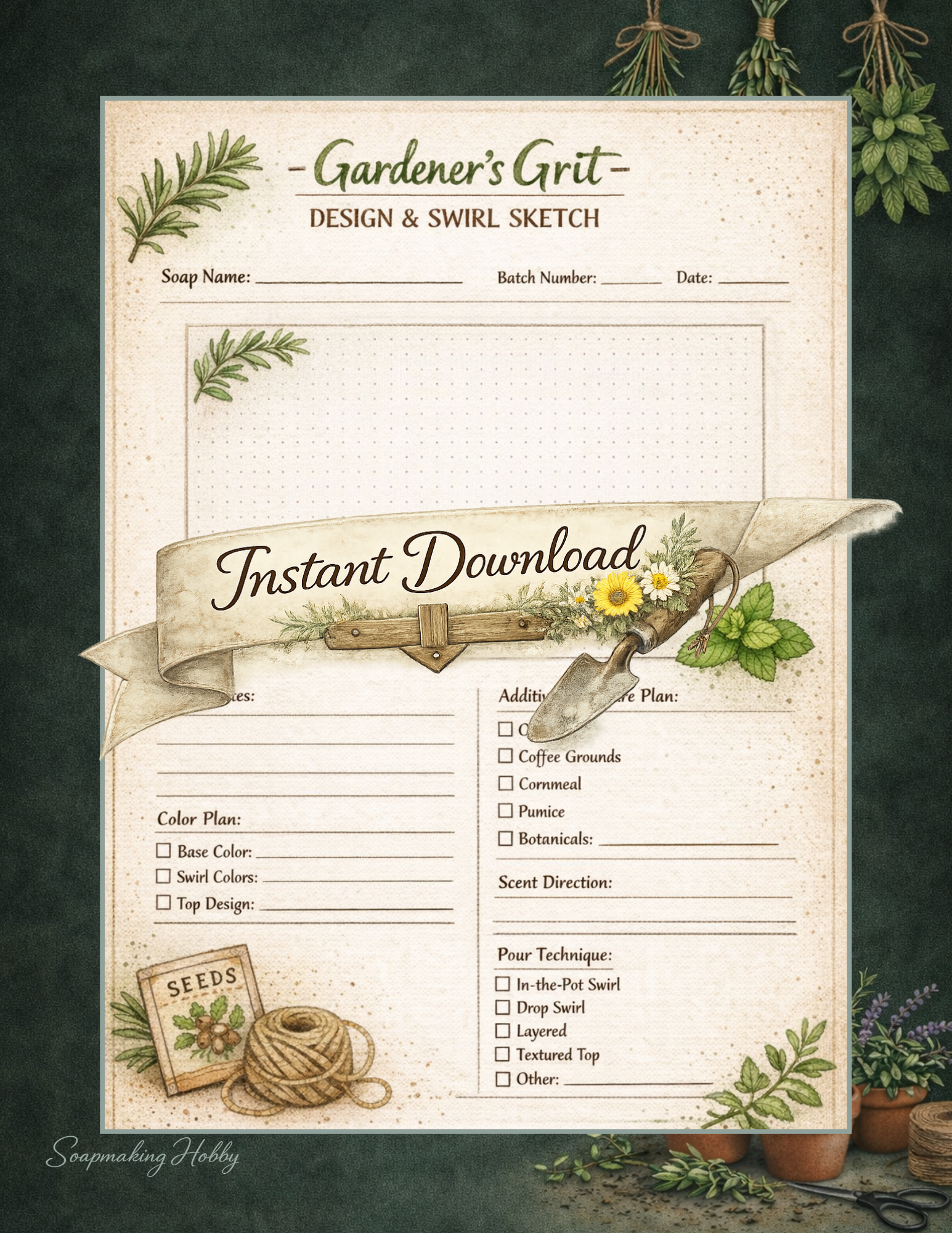 Gardener’s Grit Soapmaking Journal 