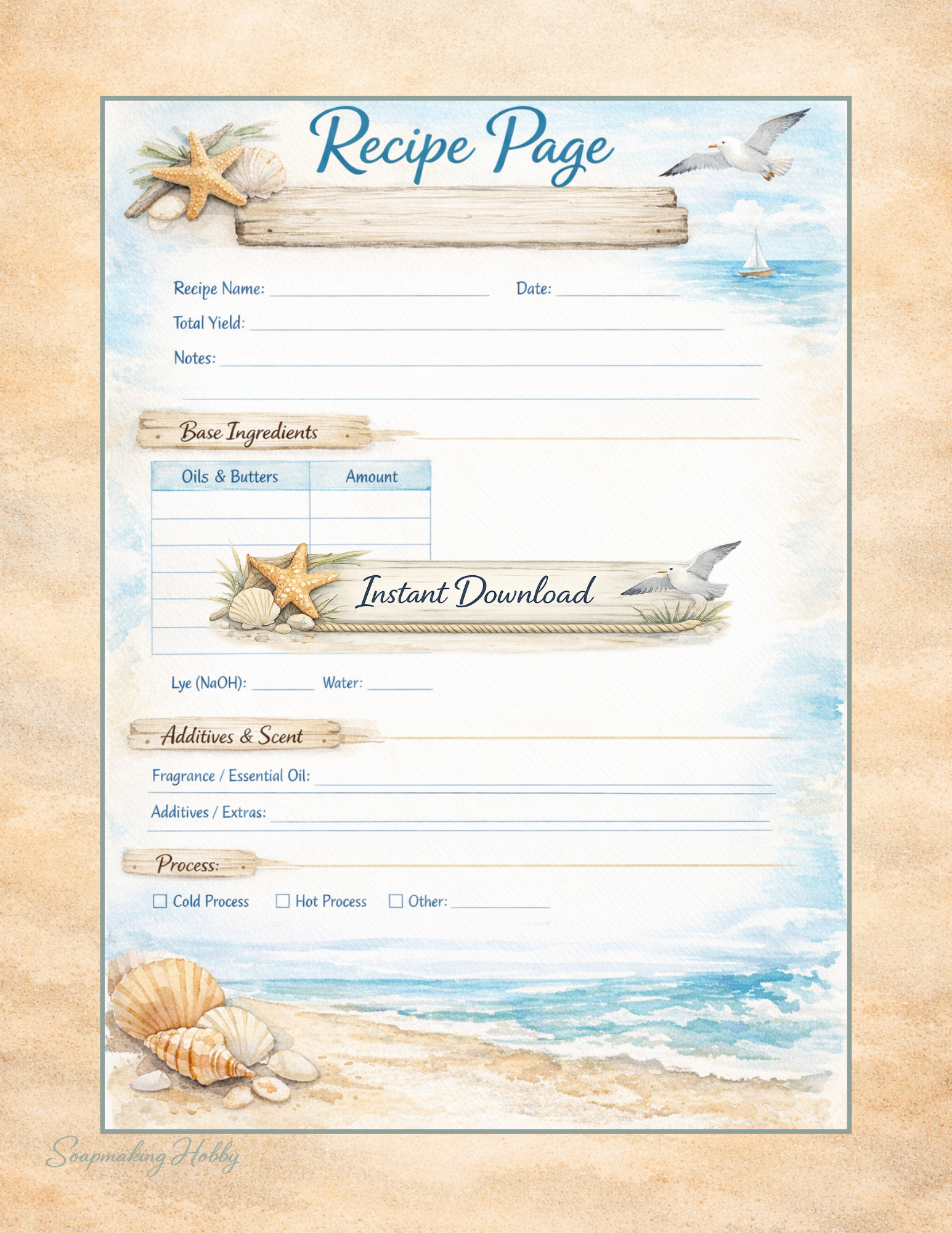 Beach Soapmaking Journal 