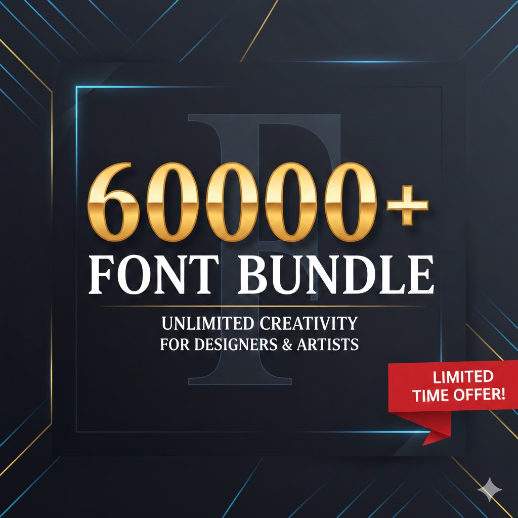 60000+ Font Bundle