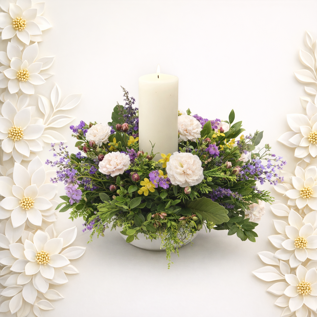 Floral Candle Centerpiece