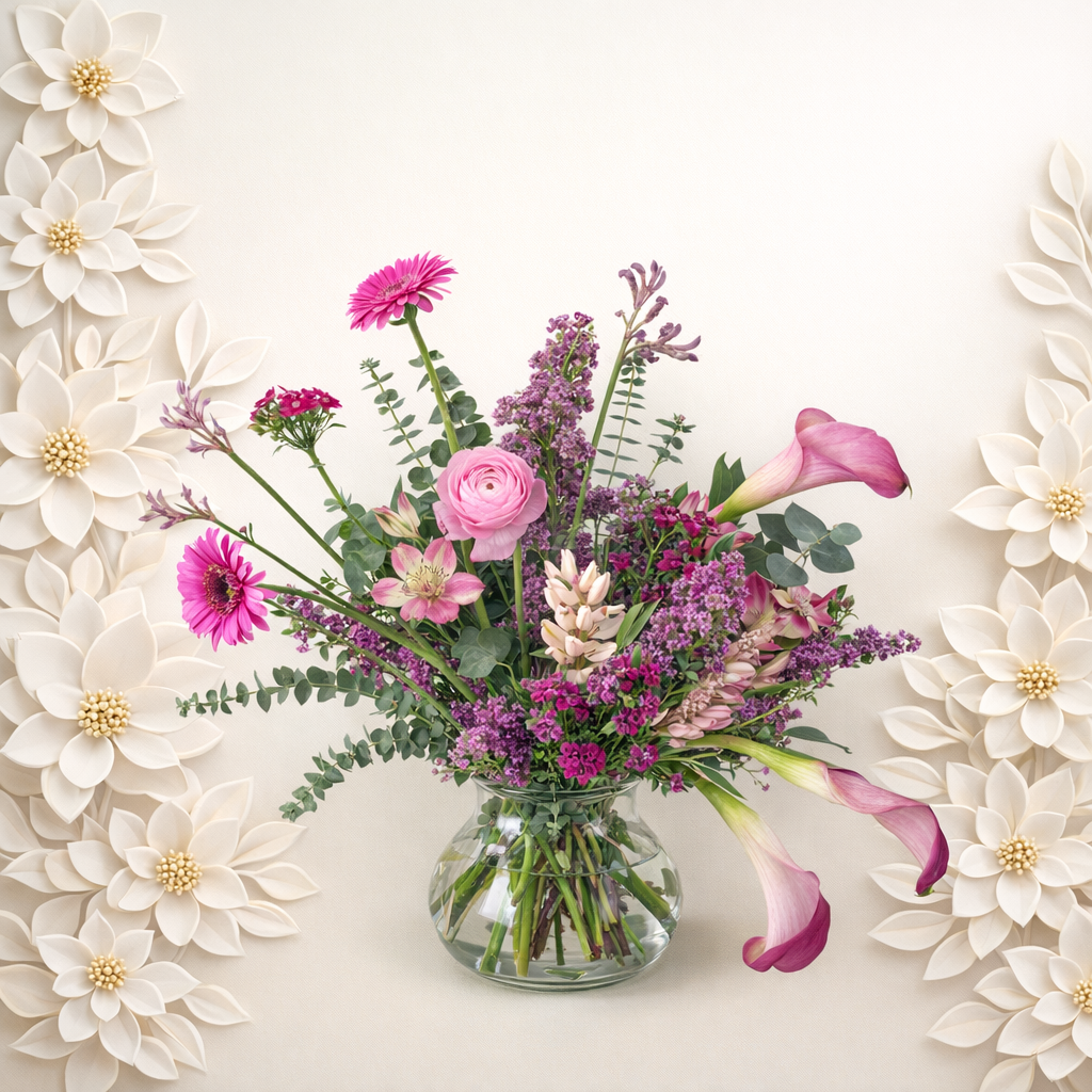 Elegant European Flower Vase Arrangement