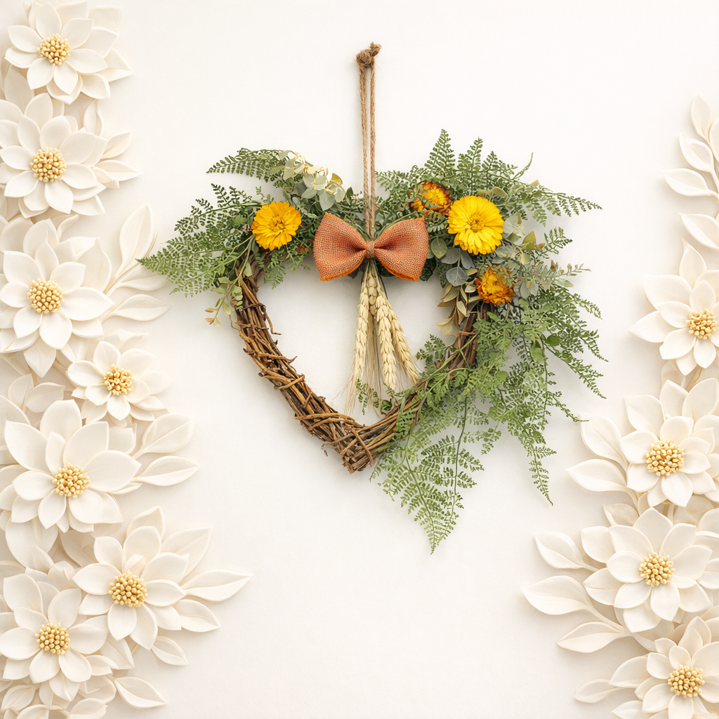 Heart-Shaped Floral Wreath