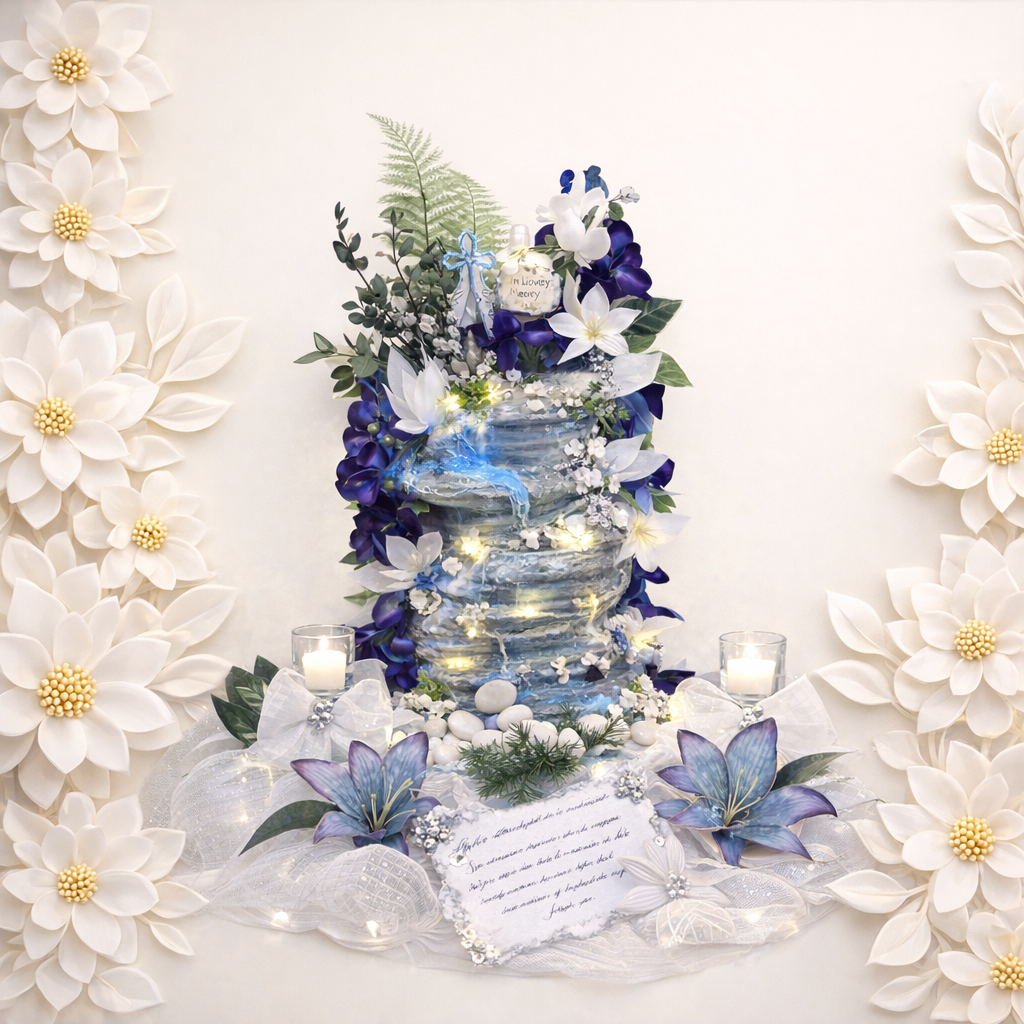 Elegant Floral Waterfall Arrangement