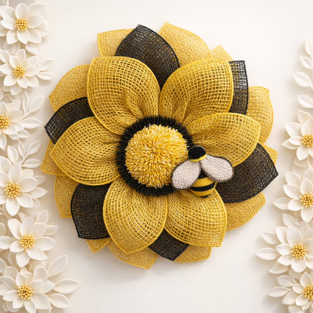 Bee Sunflower Wall Décor