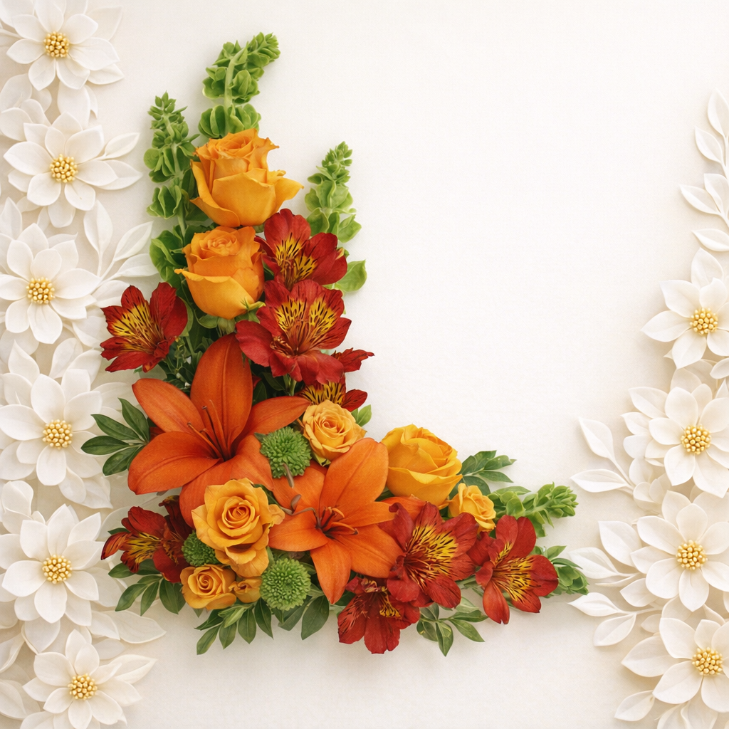 Autumn Bloom Casket Corner