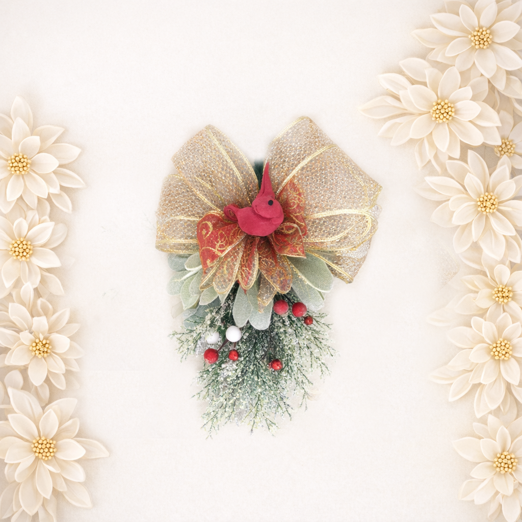 Festive Cardinal Door Ornament