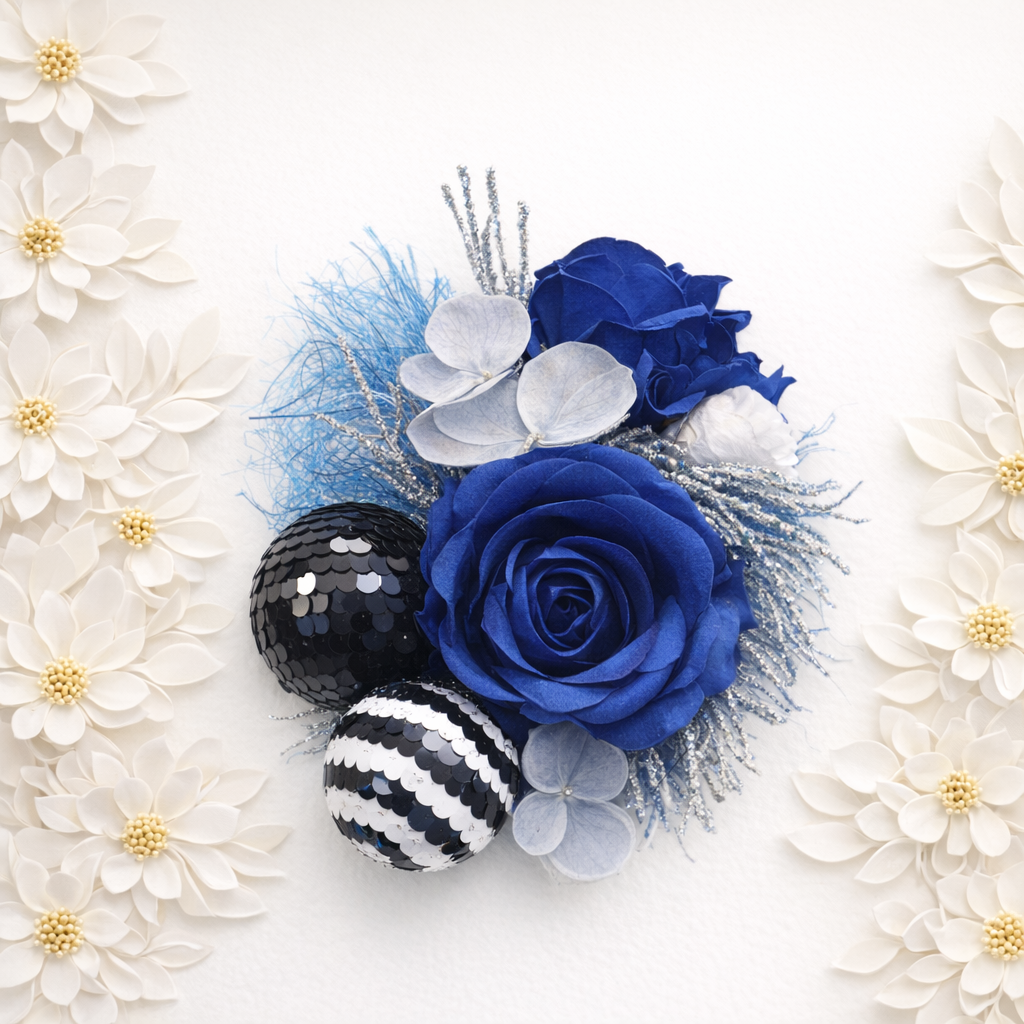 Blue Rose Floral Wrist Corsage