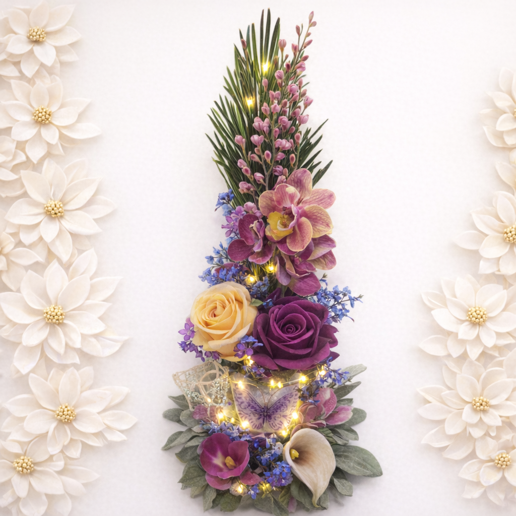 Floral LED Mug Arrangement