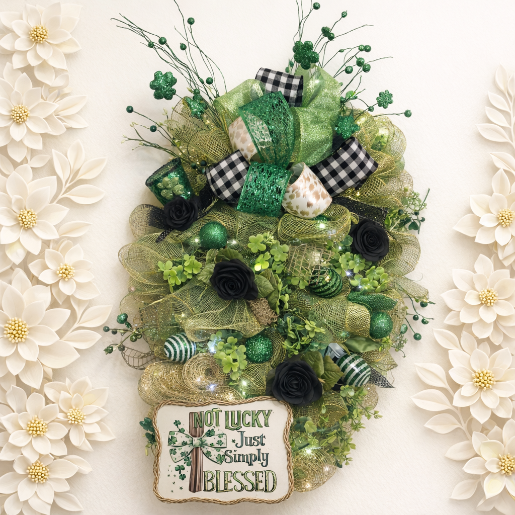 St. Patrick's Day Mesh Wreath