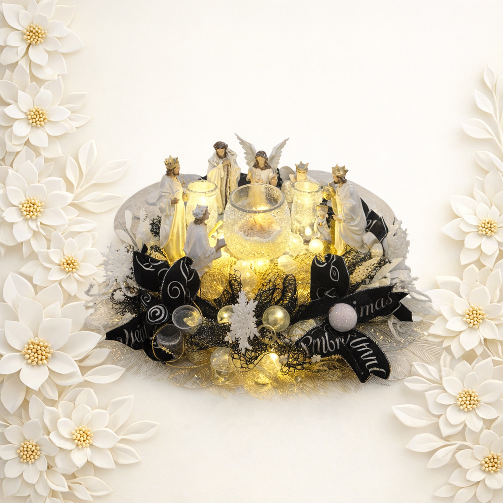 Elegant Nativity Scene Centerpiece
