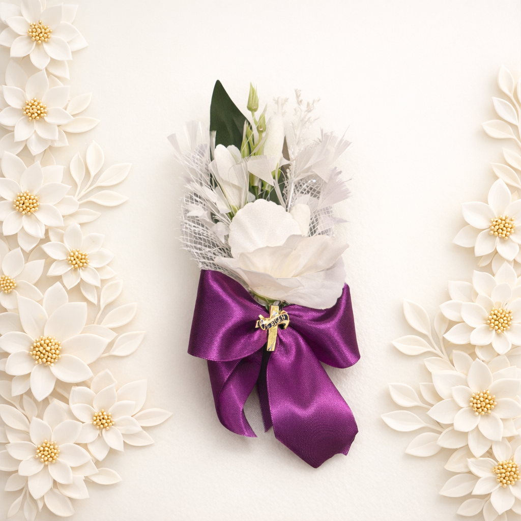 Elegant White Floral Boutonniere
