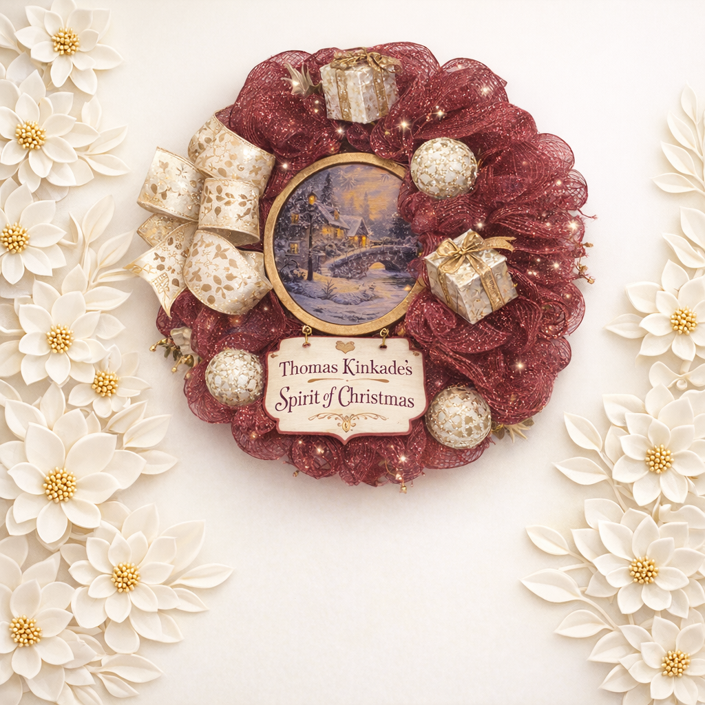 Thomas Kinkade Christmas Wreath