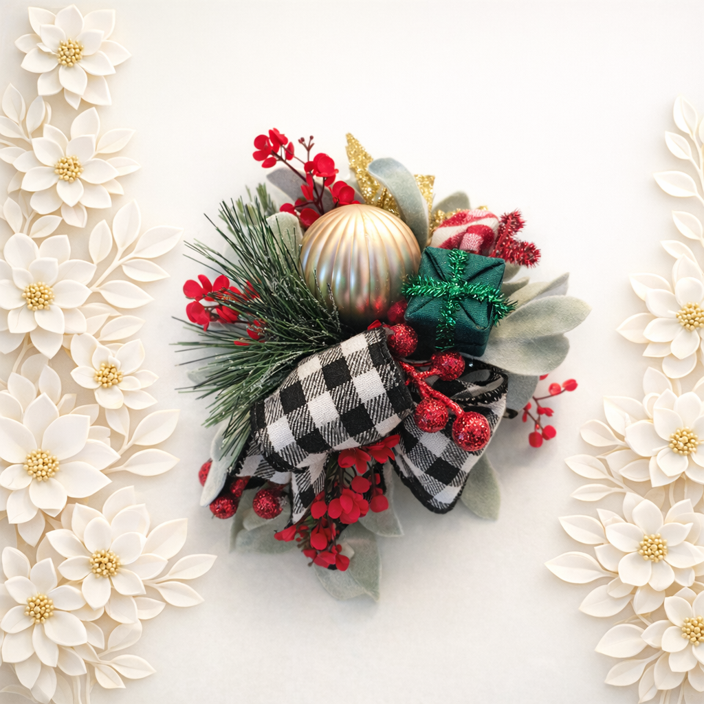 Festive Holiday Floral Wrist Corsage