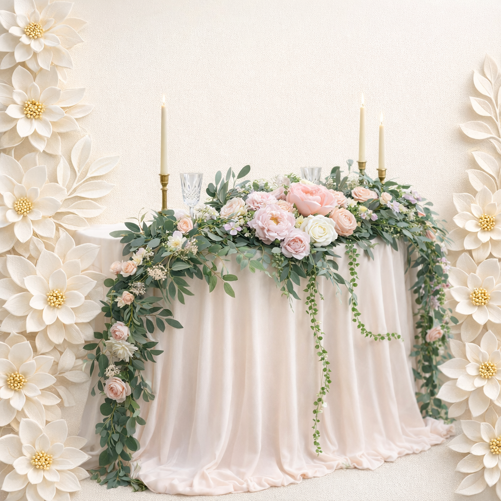 Elegant Floral Wedding Table Decor