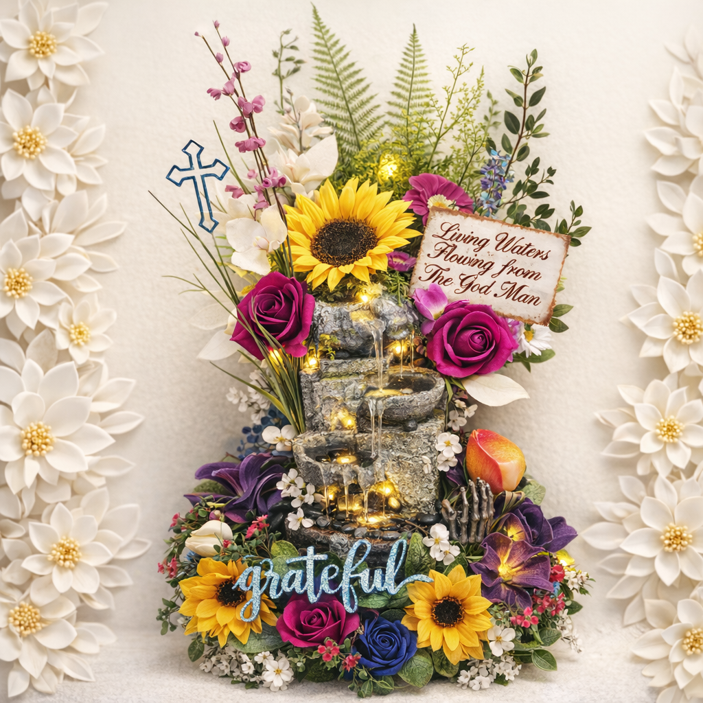Grateful Floral Waterfall Decor
