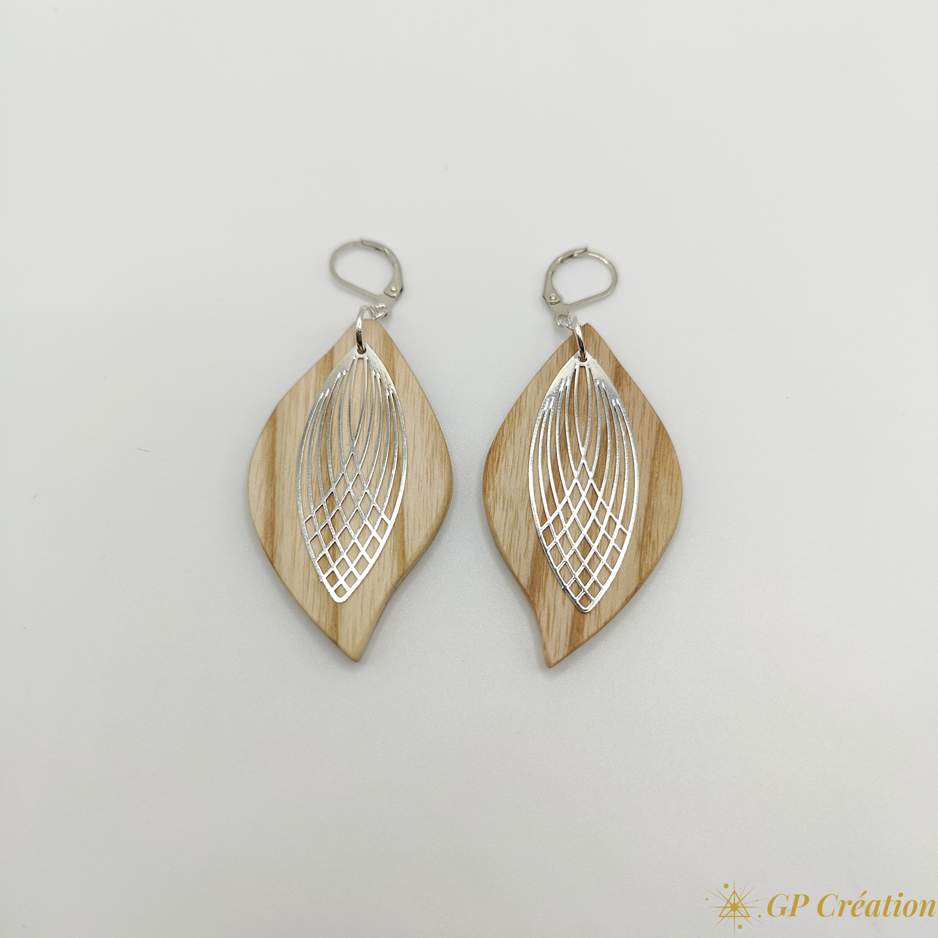 Boucles d'oreilles en frêne