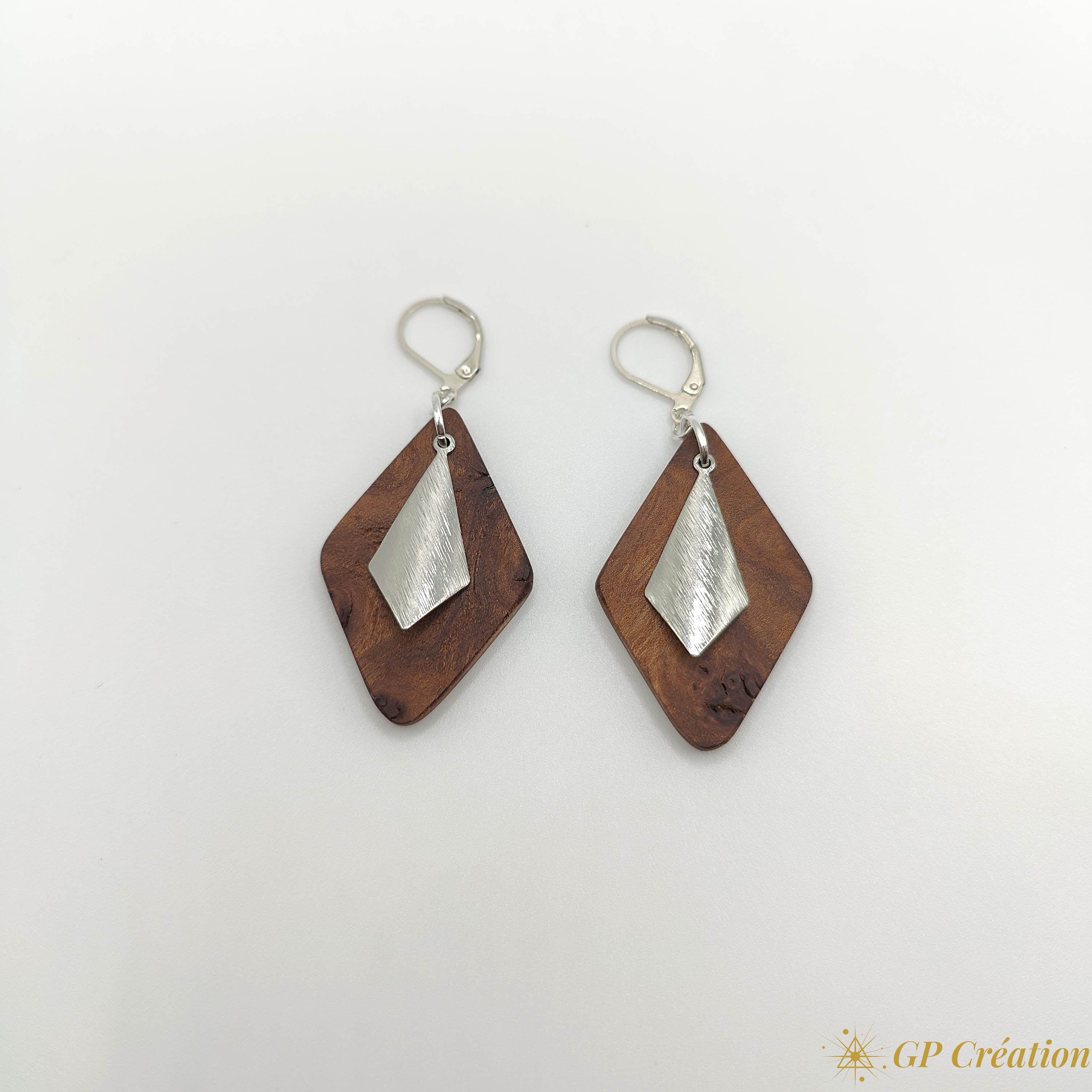 Boucles d’oreilles en loupe d'ormeau