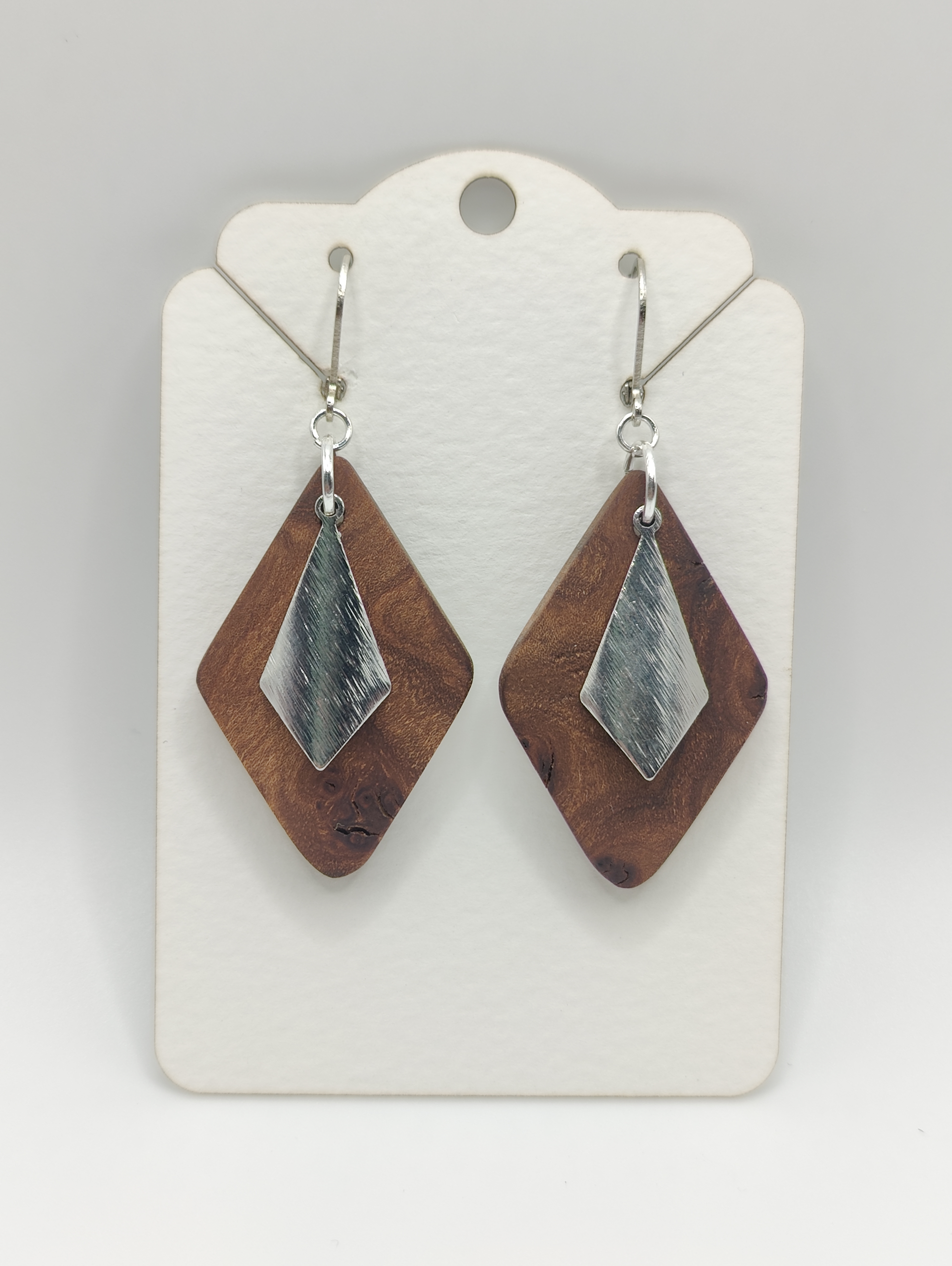 Boucles d’oreilles en loupe d'ormeau