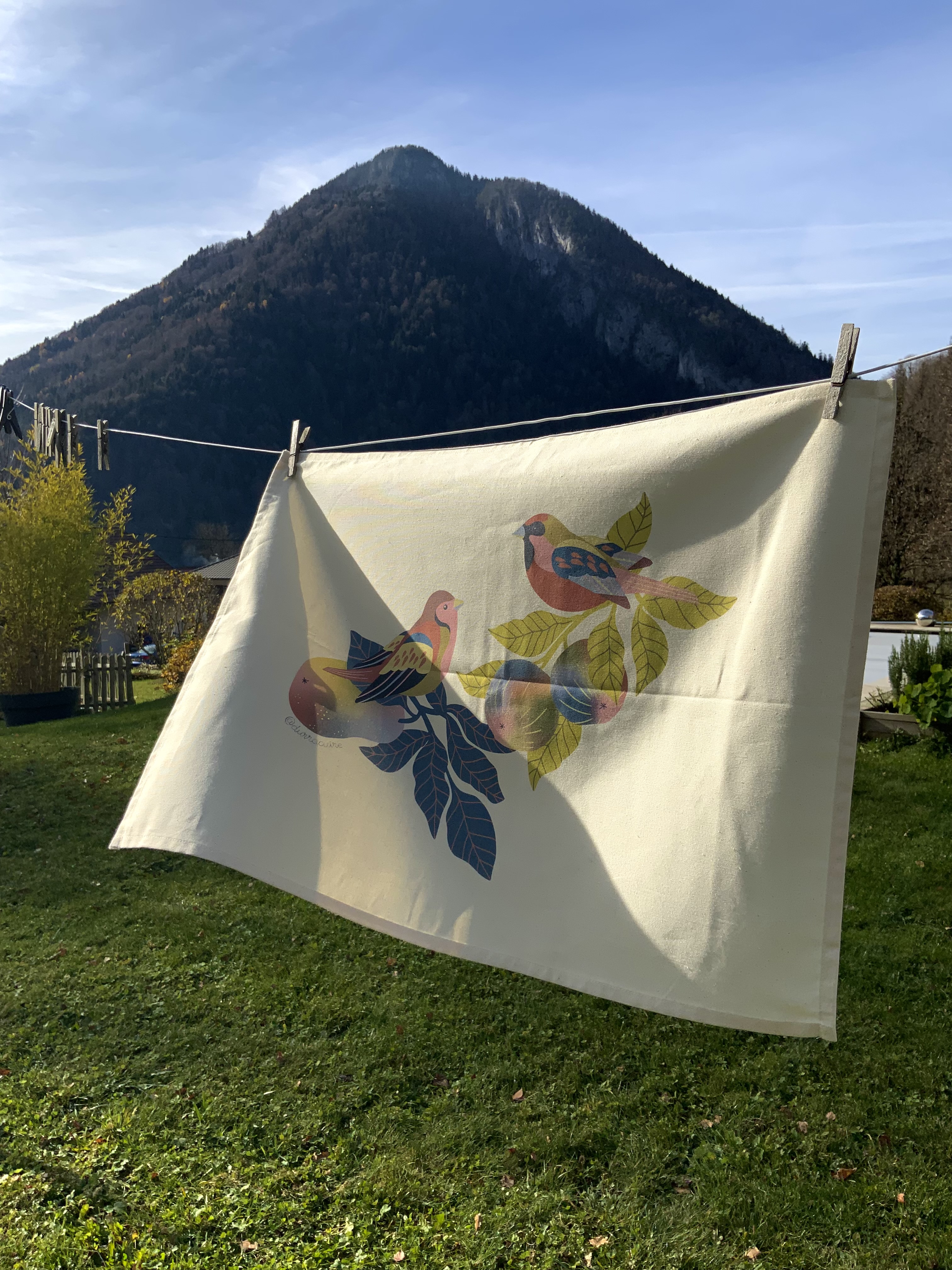 Torchon "Les oiseaux"