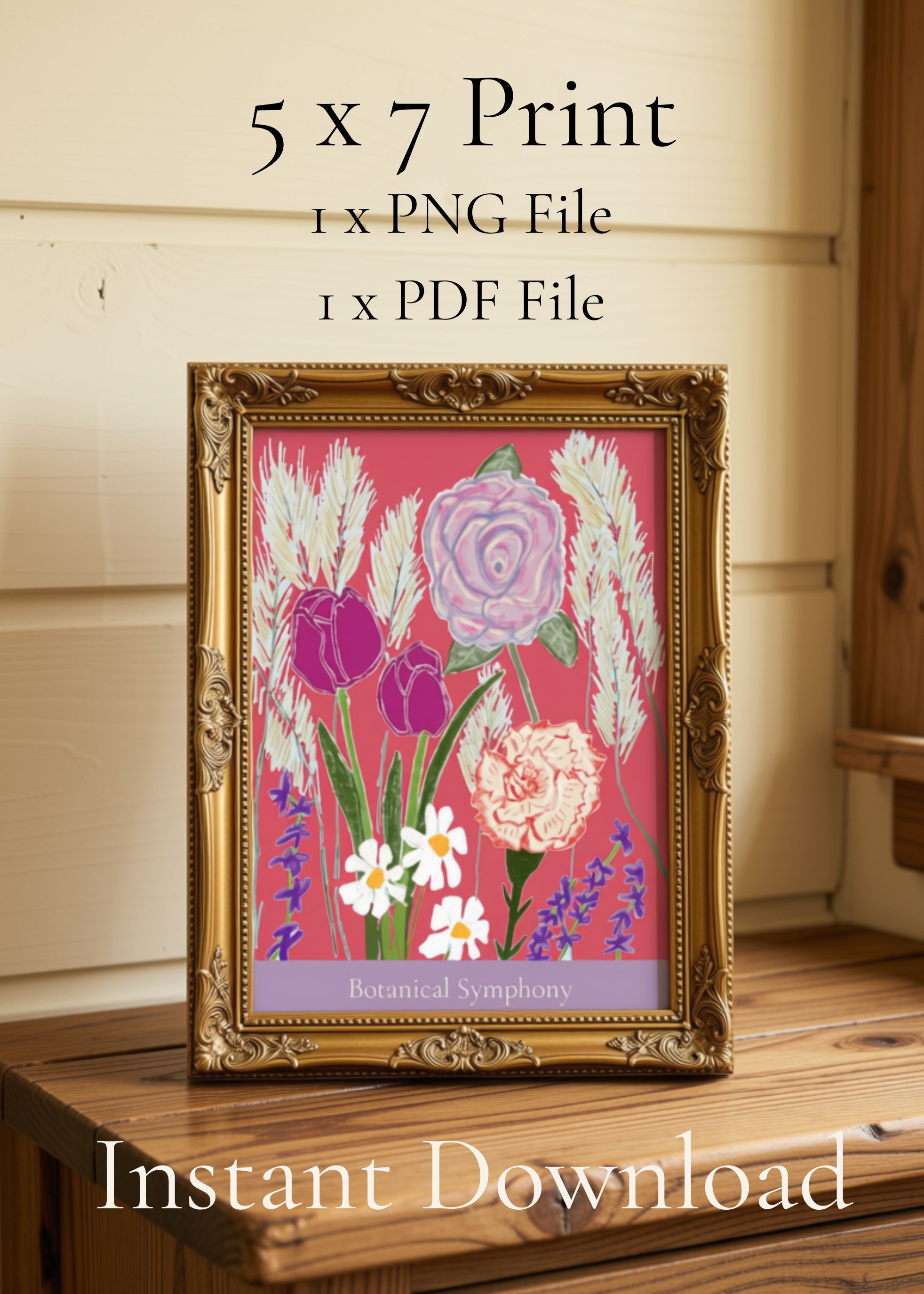 Botanical Symphony | Digital Download Printable Wall Art (5 x 7")