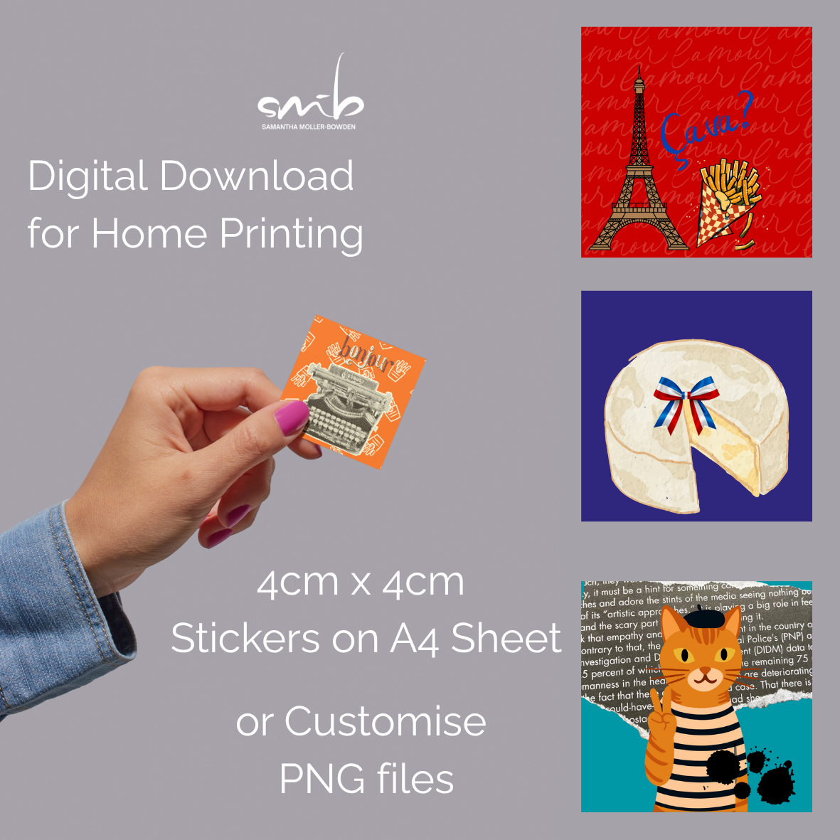 French Kitsch Designer Sticker Pack