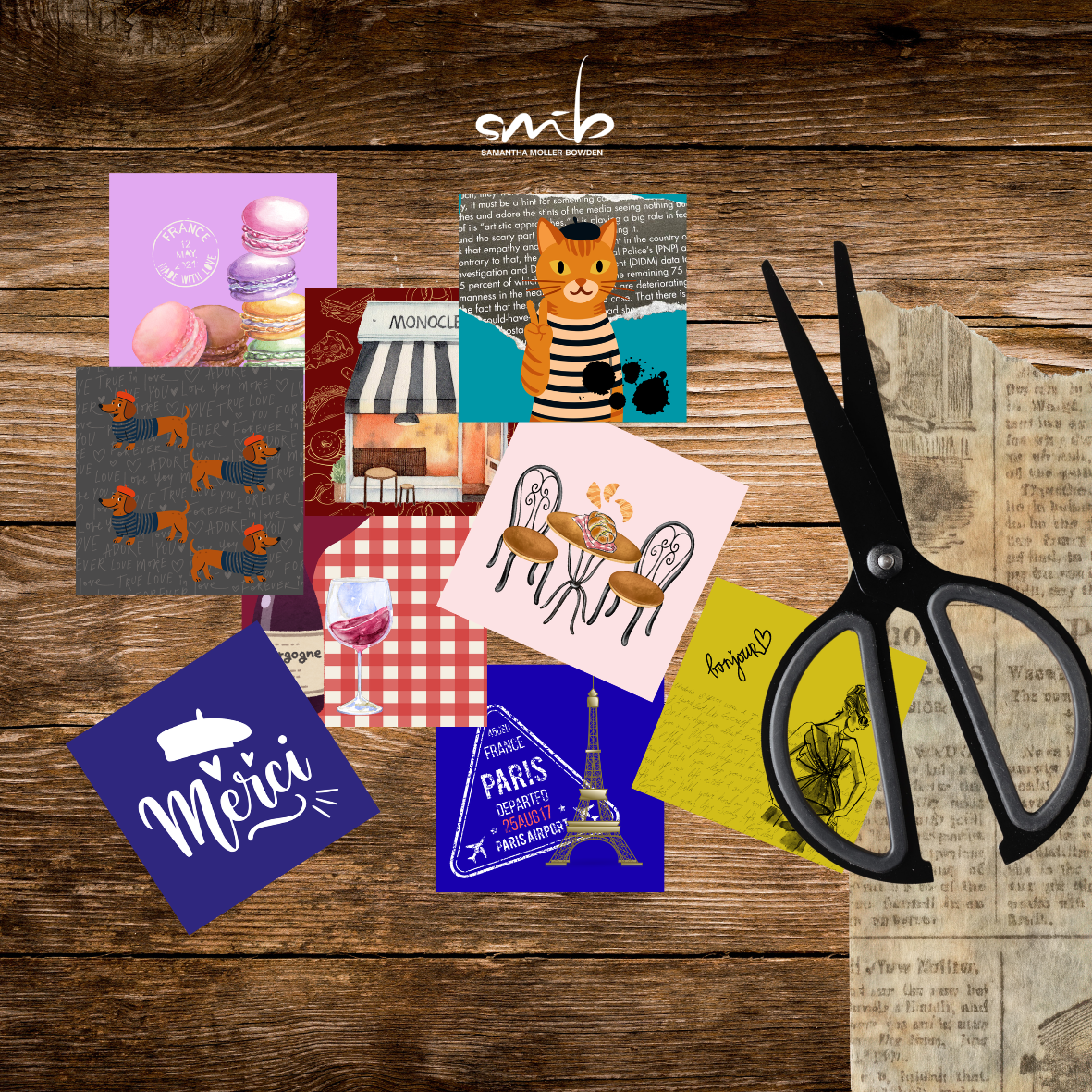 French Kitsch Designer Sticker Pack