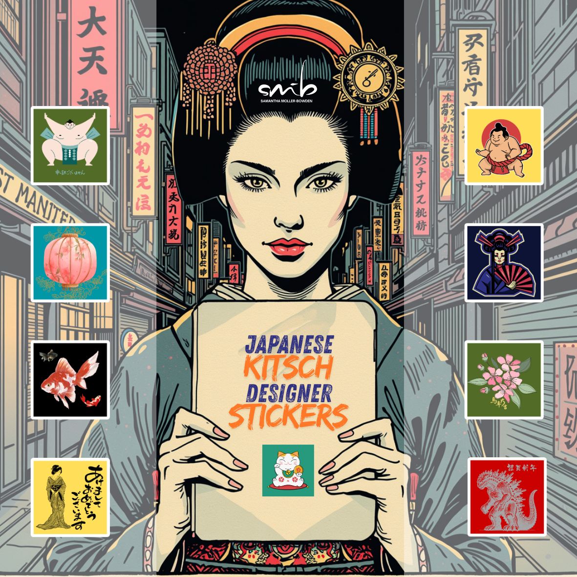 Japanese Kitsch Designer Sticker Pack