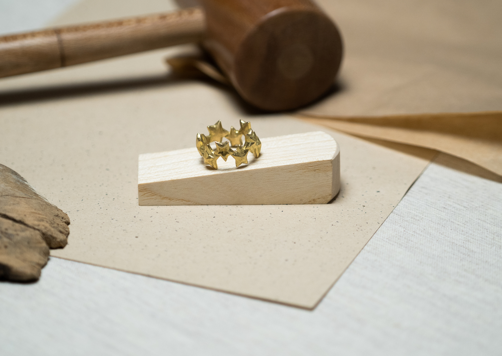 anillo bronce constelaciones mini