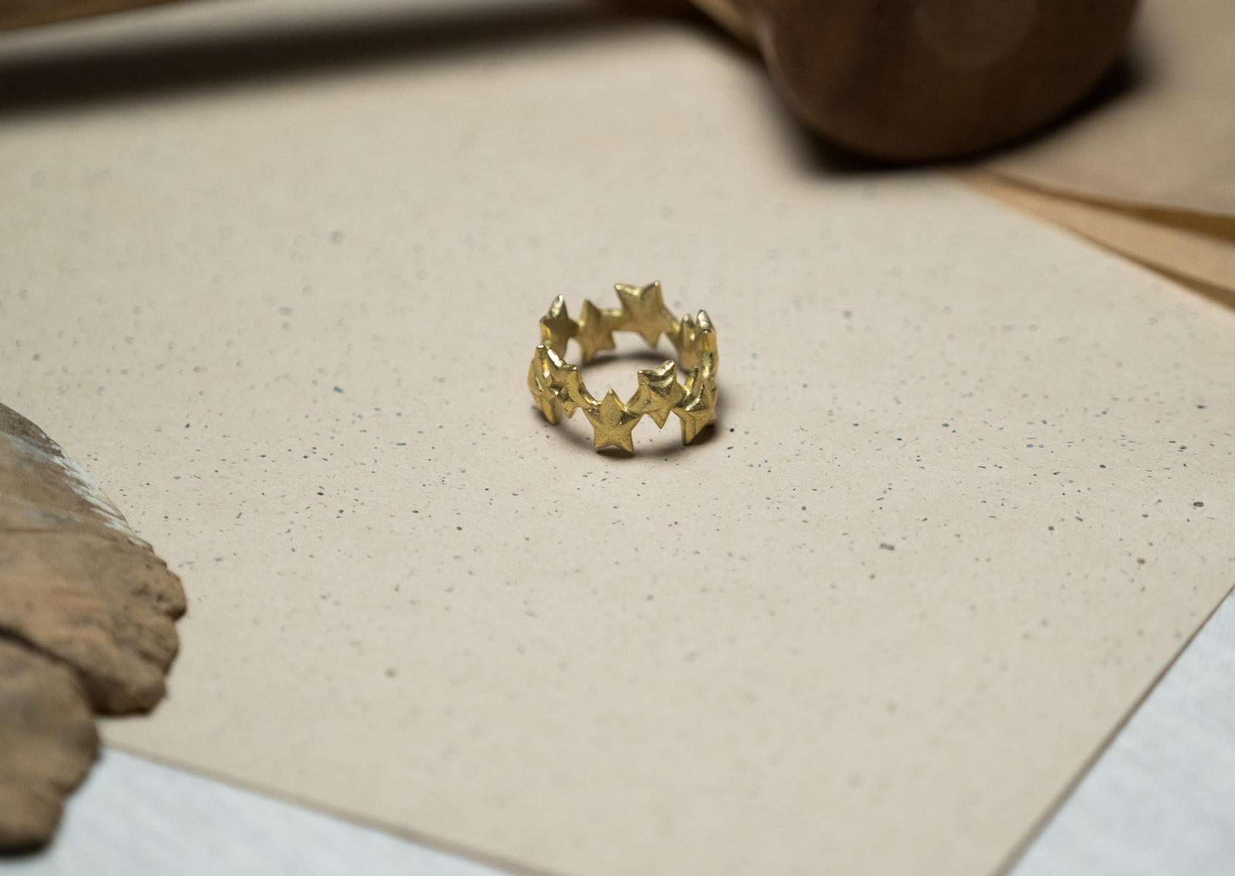 anillo bronce constelaciones mini