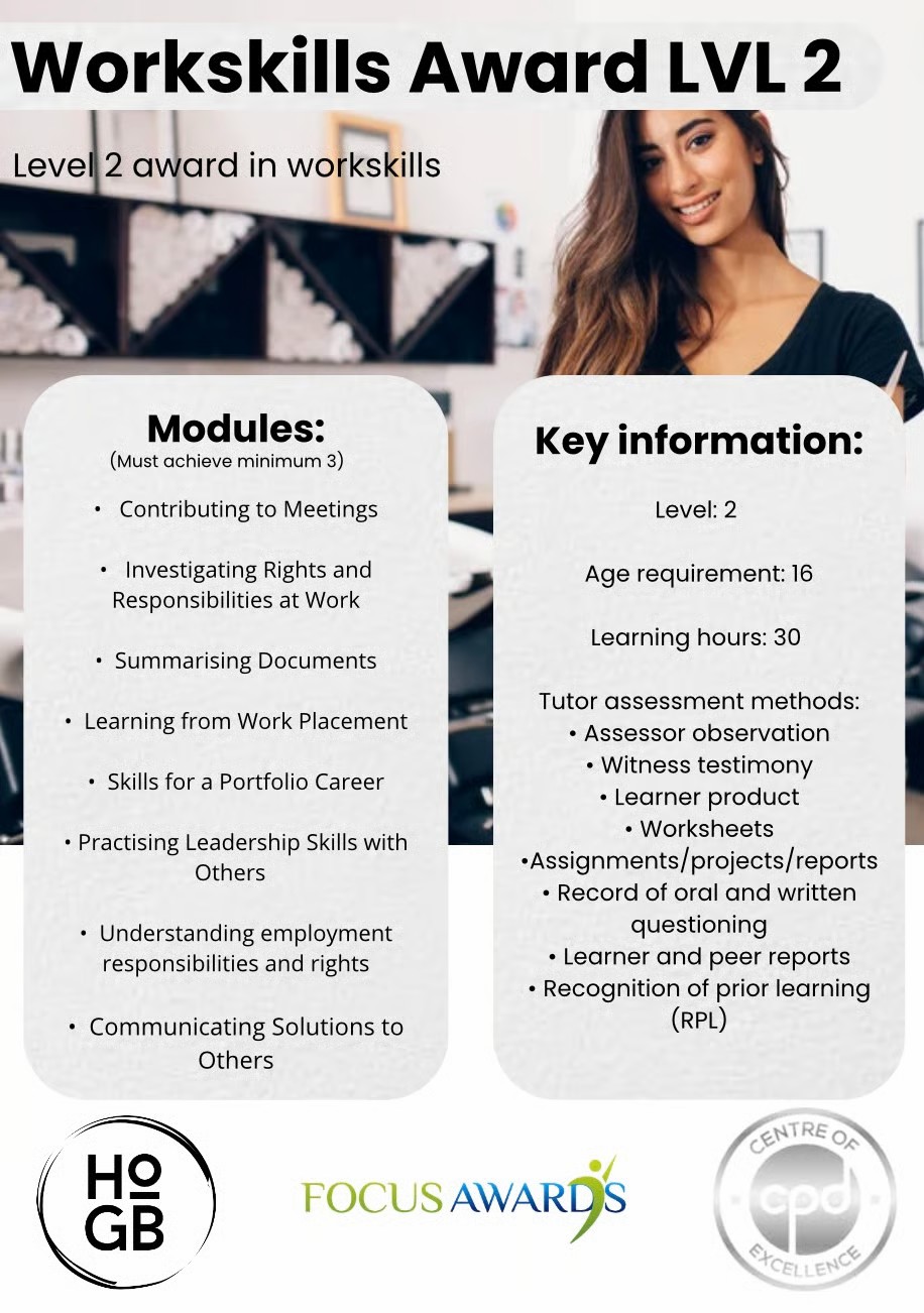 Level 2 Award in Workskills