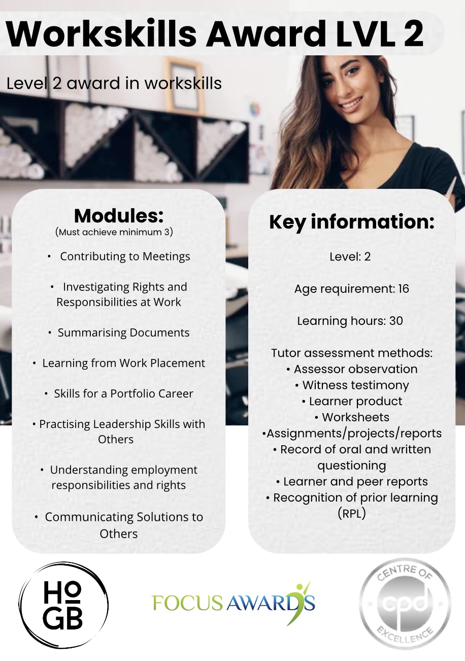 Level 2 Award in Workskills