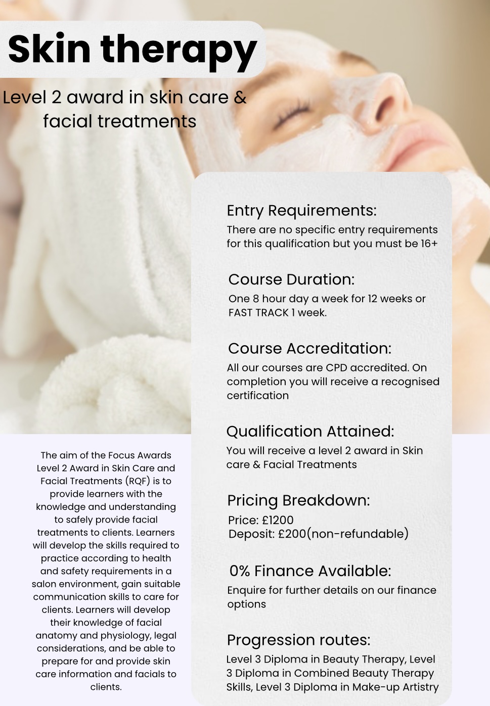 Level 2 Award in Skincare & Facial Treatments