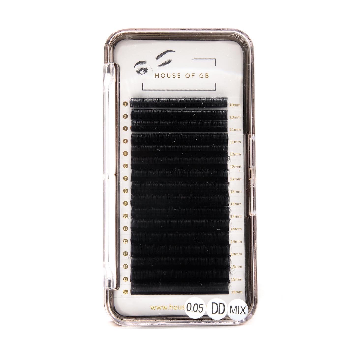 Russian Volume Lash Extensions 0.05 Mixed Trays for Professional Use (C, CC, D, DD, L Curl)