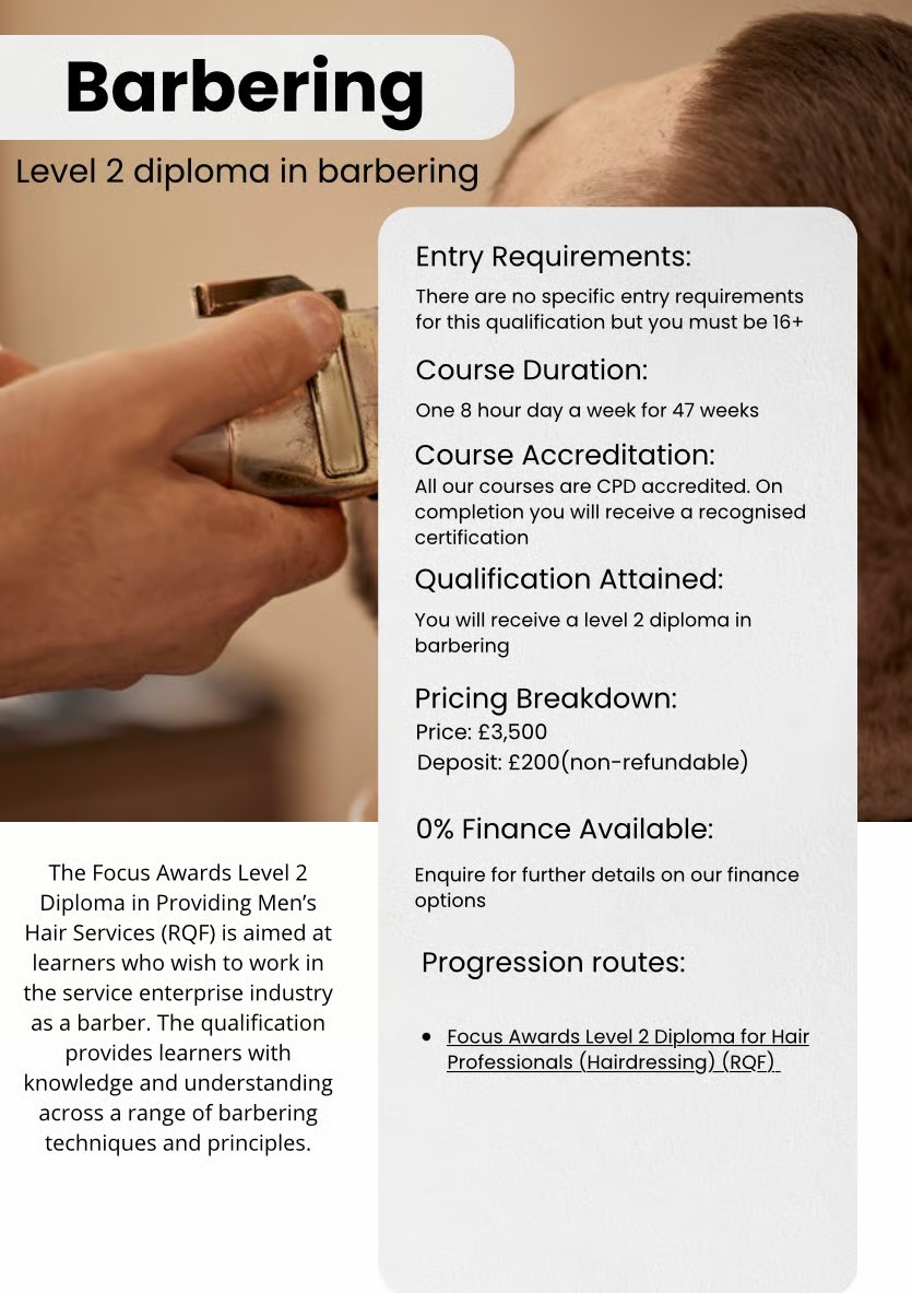 Level 2 Diploma in Barbering