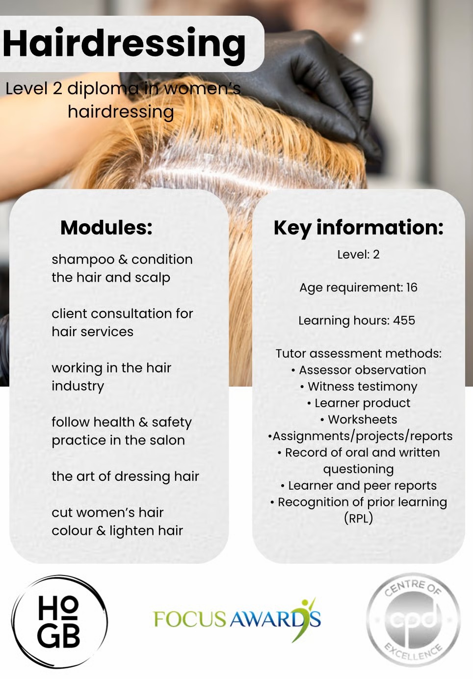 Level 2 Diploma in Women’s Hairdressing