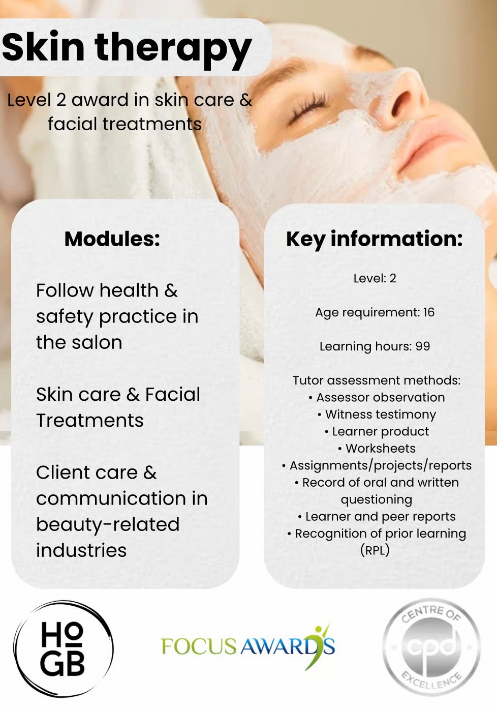 Level 2 Award in Skincare & Facial Treatments