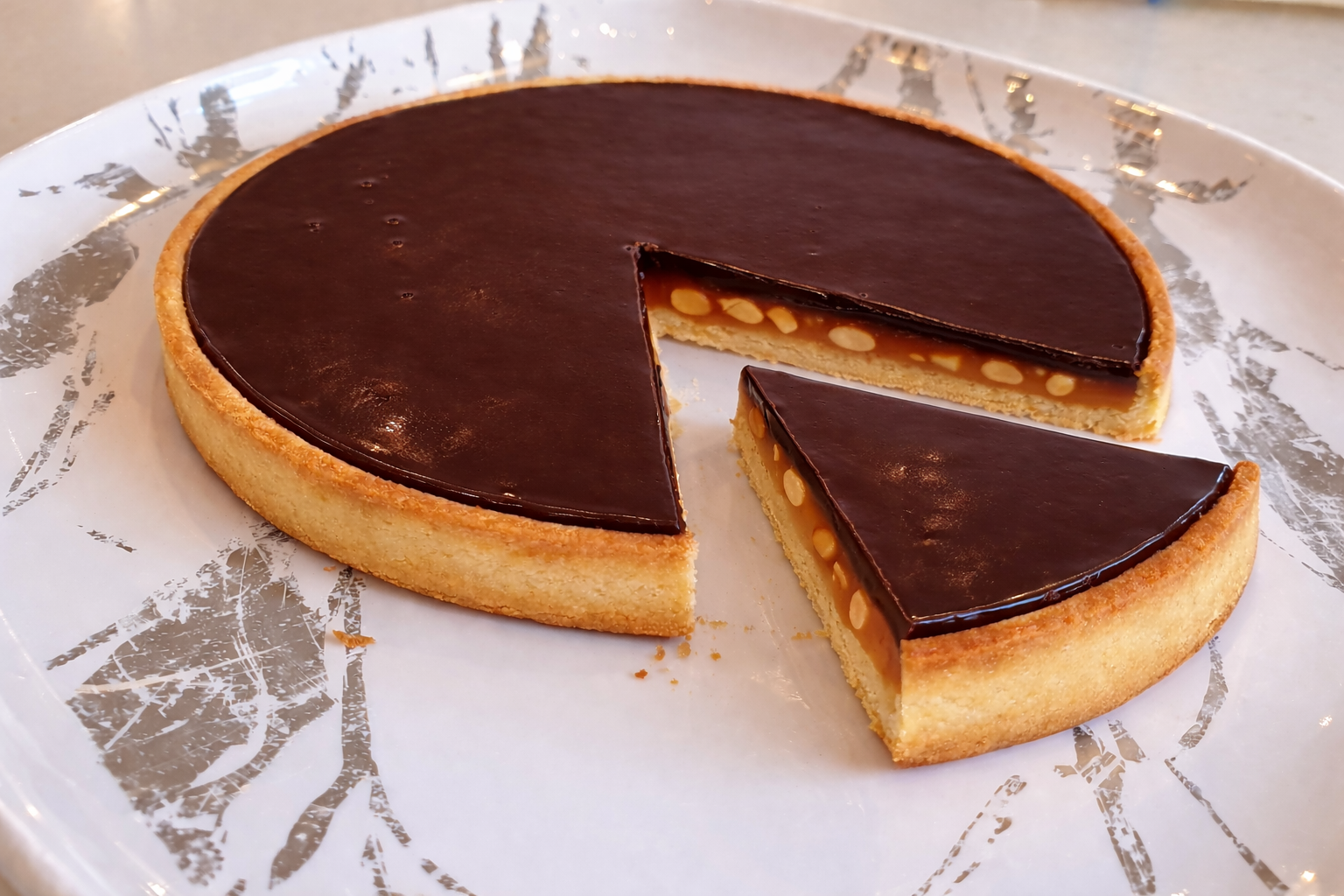 Tarte façon snickers