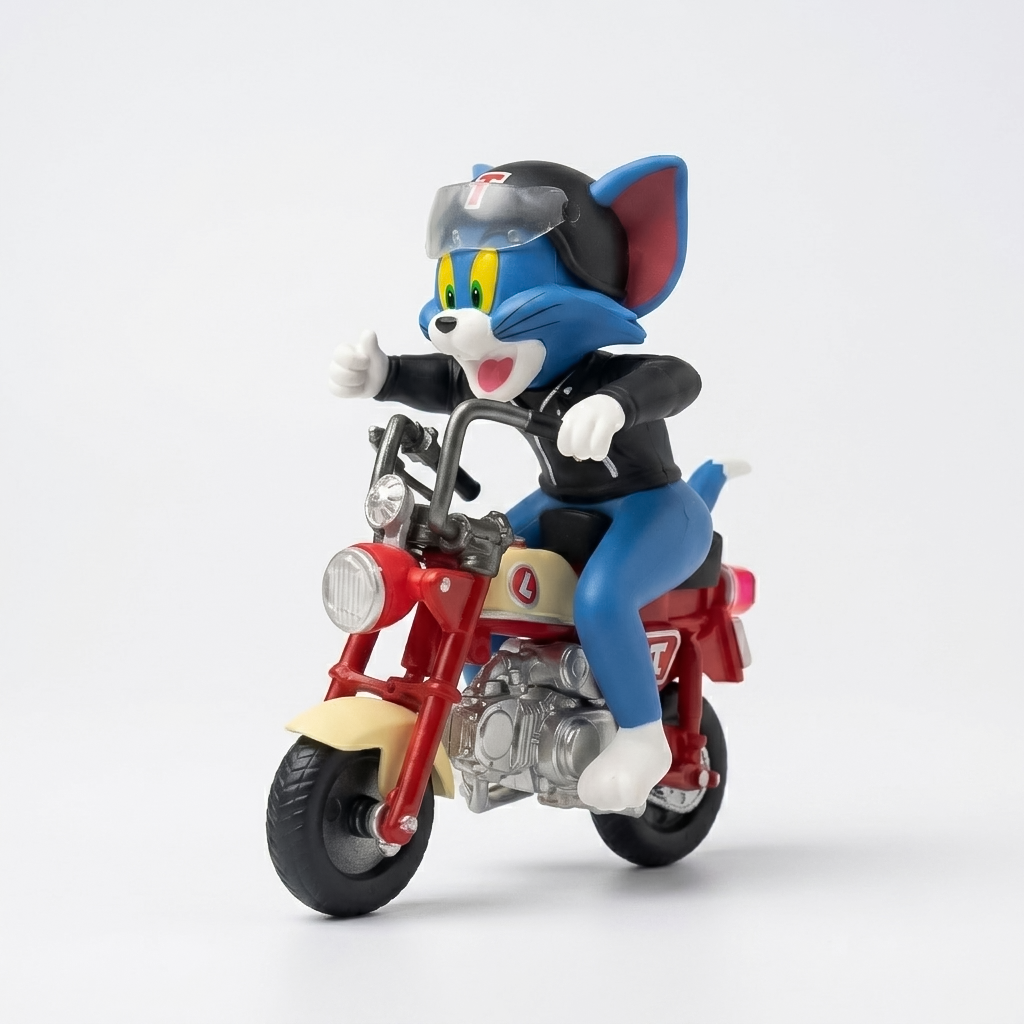 Tom Cartoon Biker Action Figure