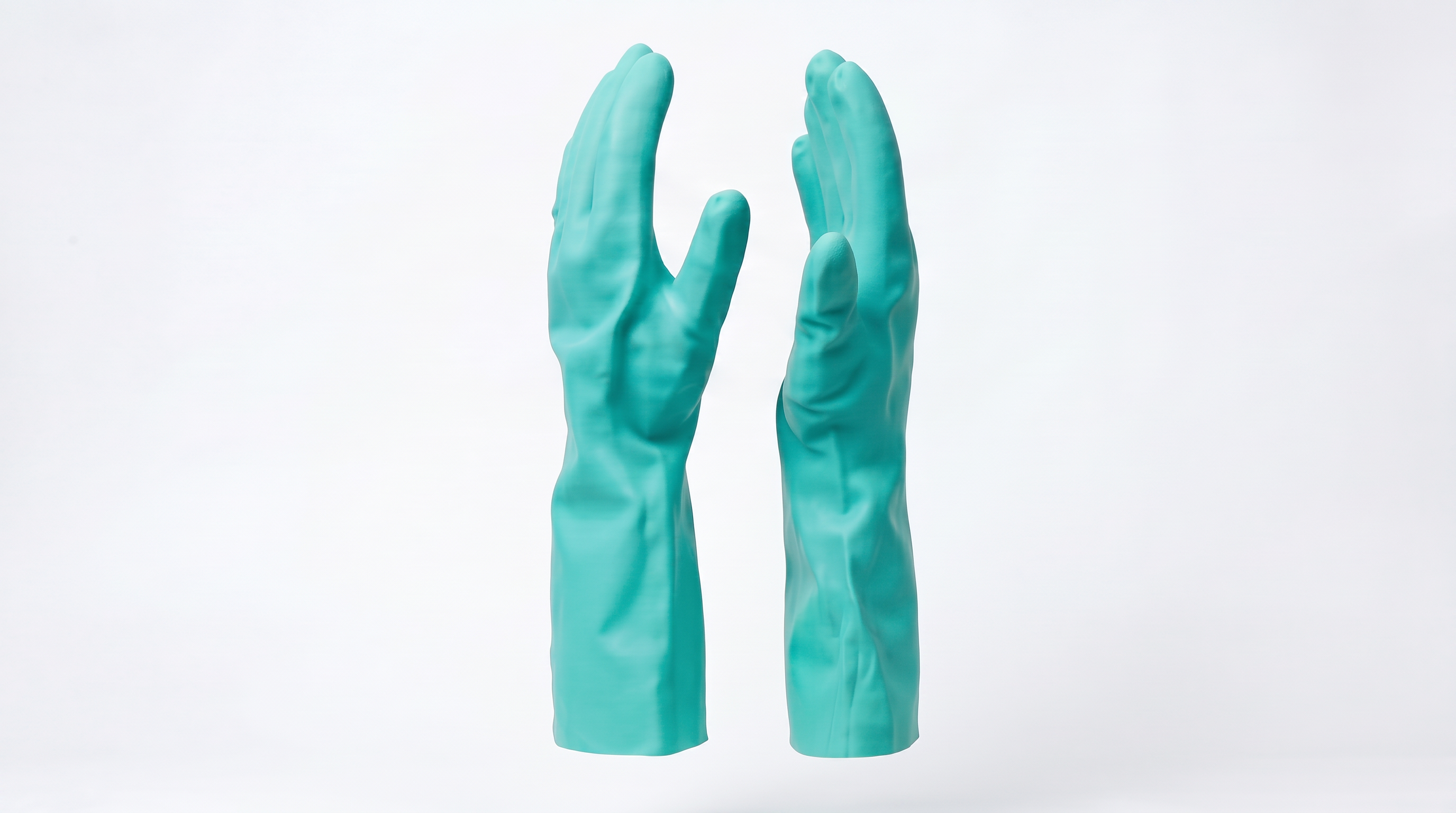GUANTES DE LIMPIEZA DE NITRILO COLOR VERDE