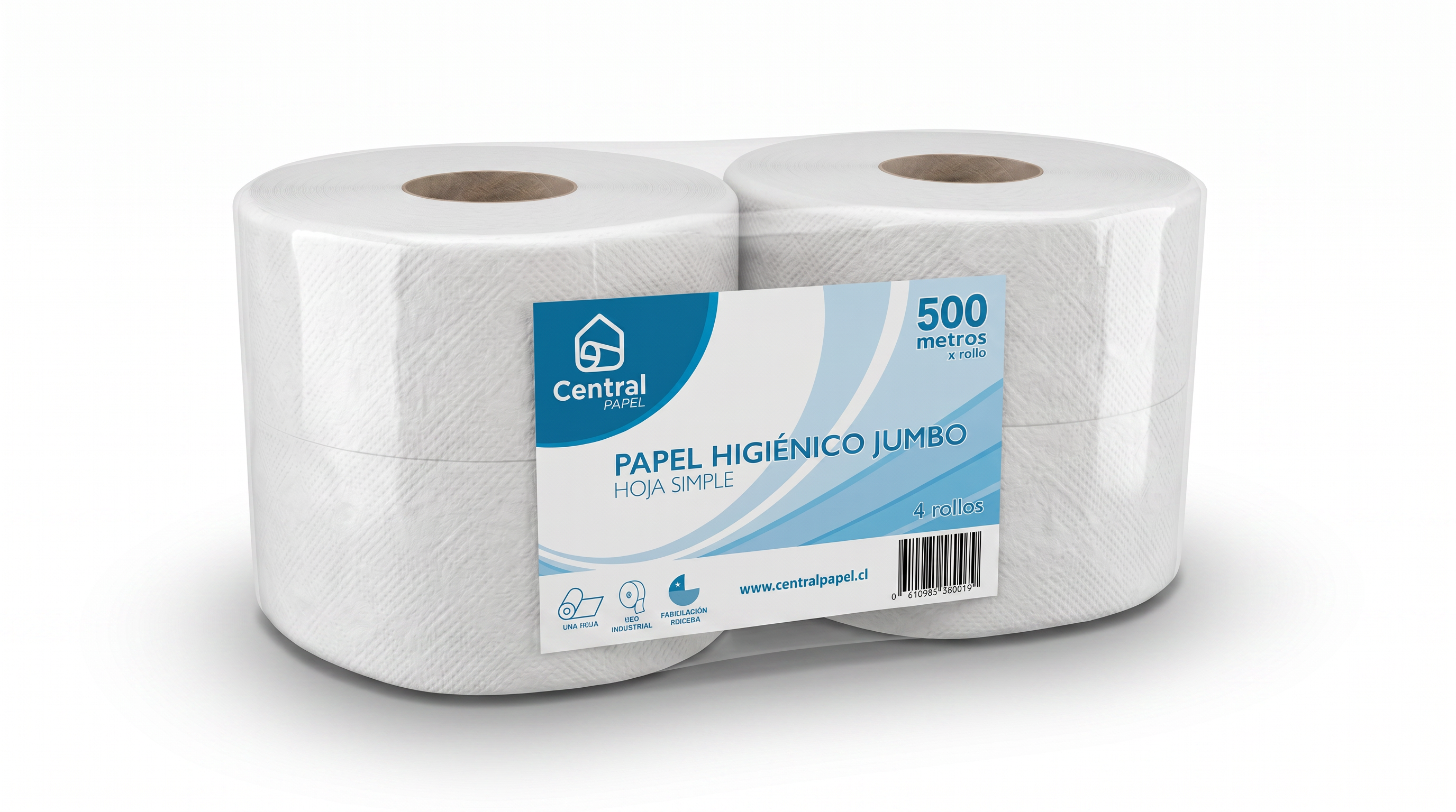 PAPEL HIGIENICO JUMBO 500 Metros -  Hoja Simple