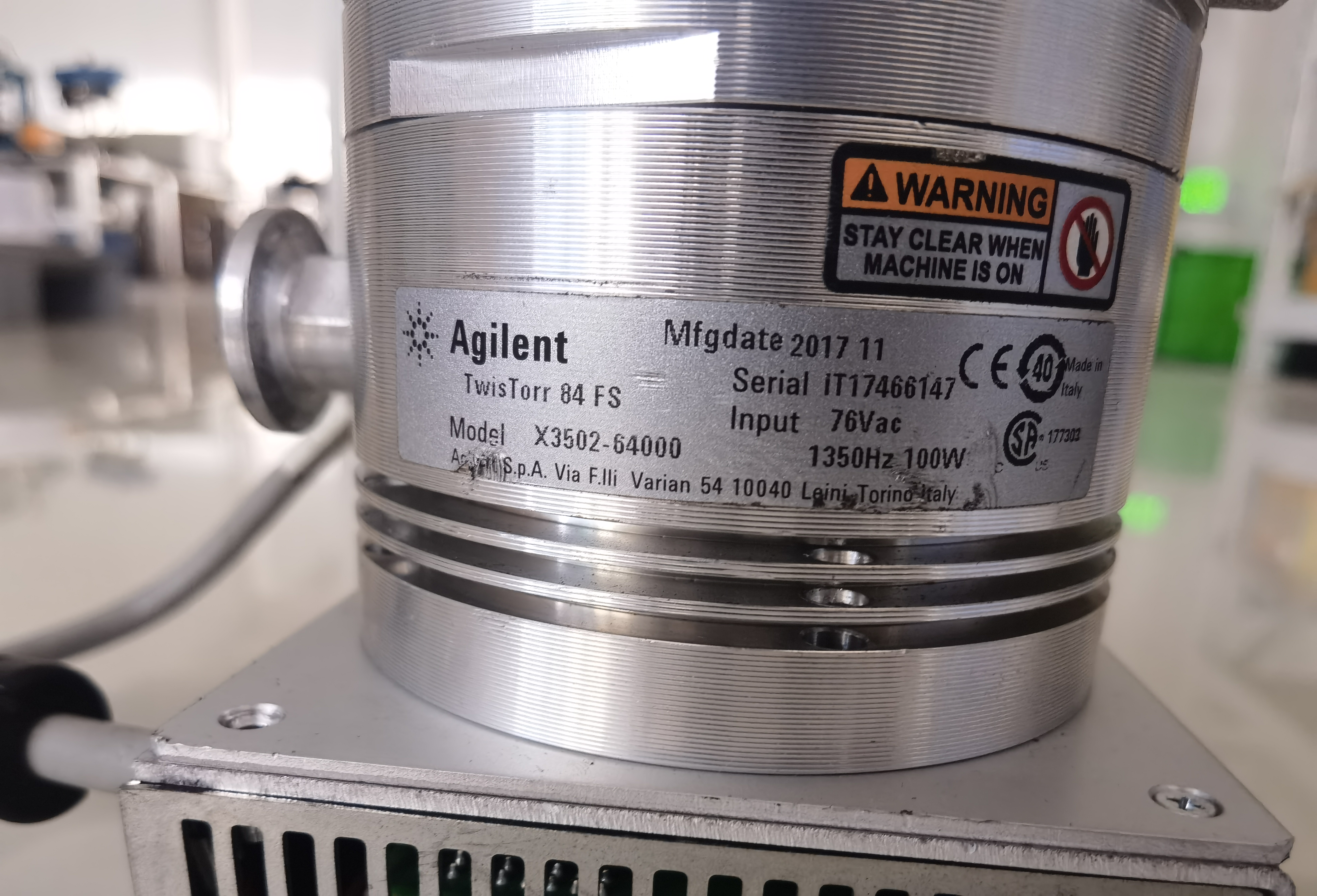 Agilent TwisTorr 84 FS Turbo Pump