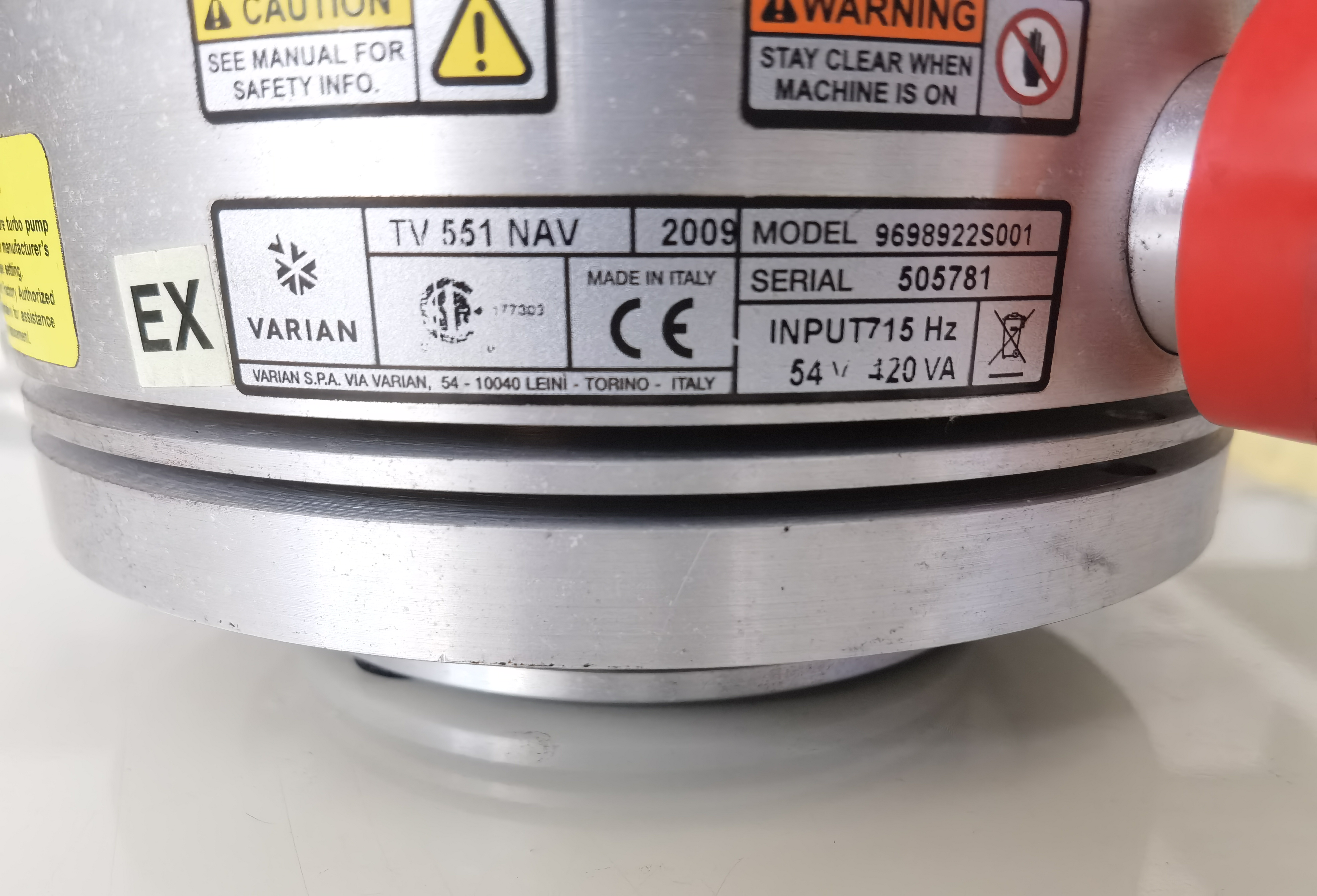 Agilent TV 551 Turbomolecular Pump
