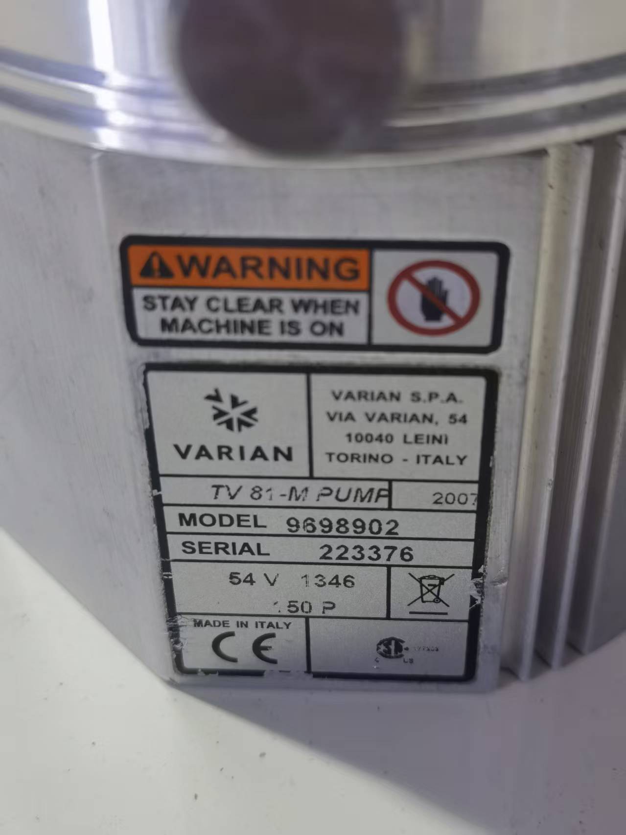 Agilent (Varian) TV-81M KF40 Turbo Pump