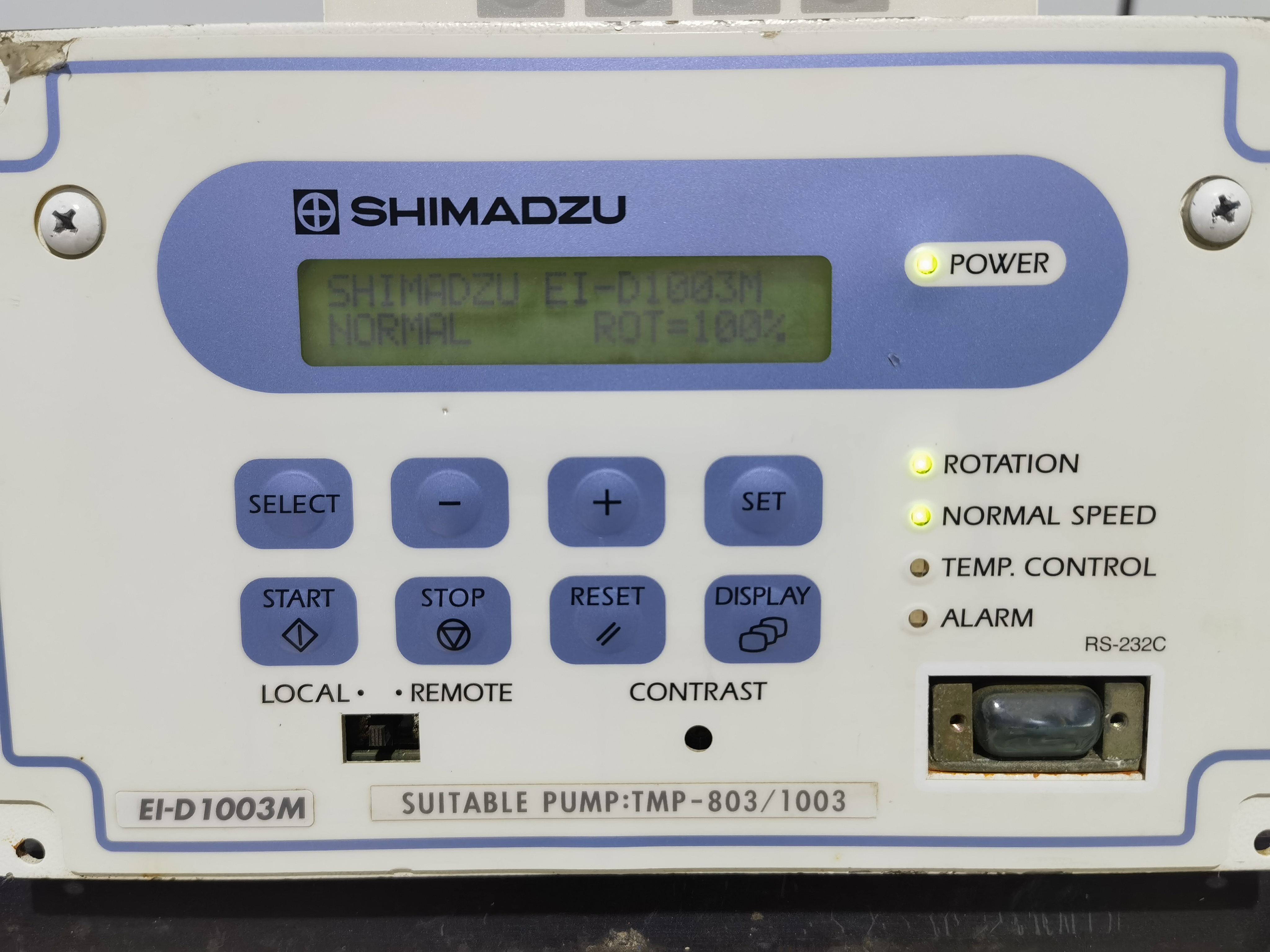 Shimadzu TURBO MOLECULAR PUMP TMP-1003LM with control